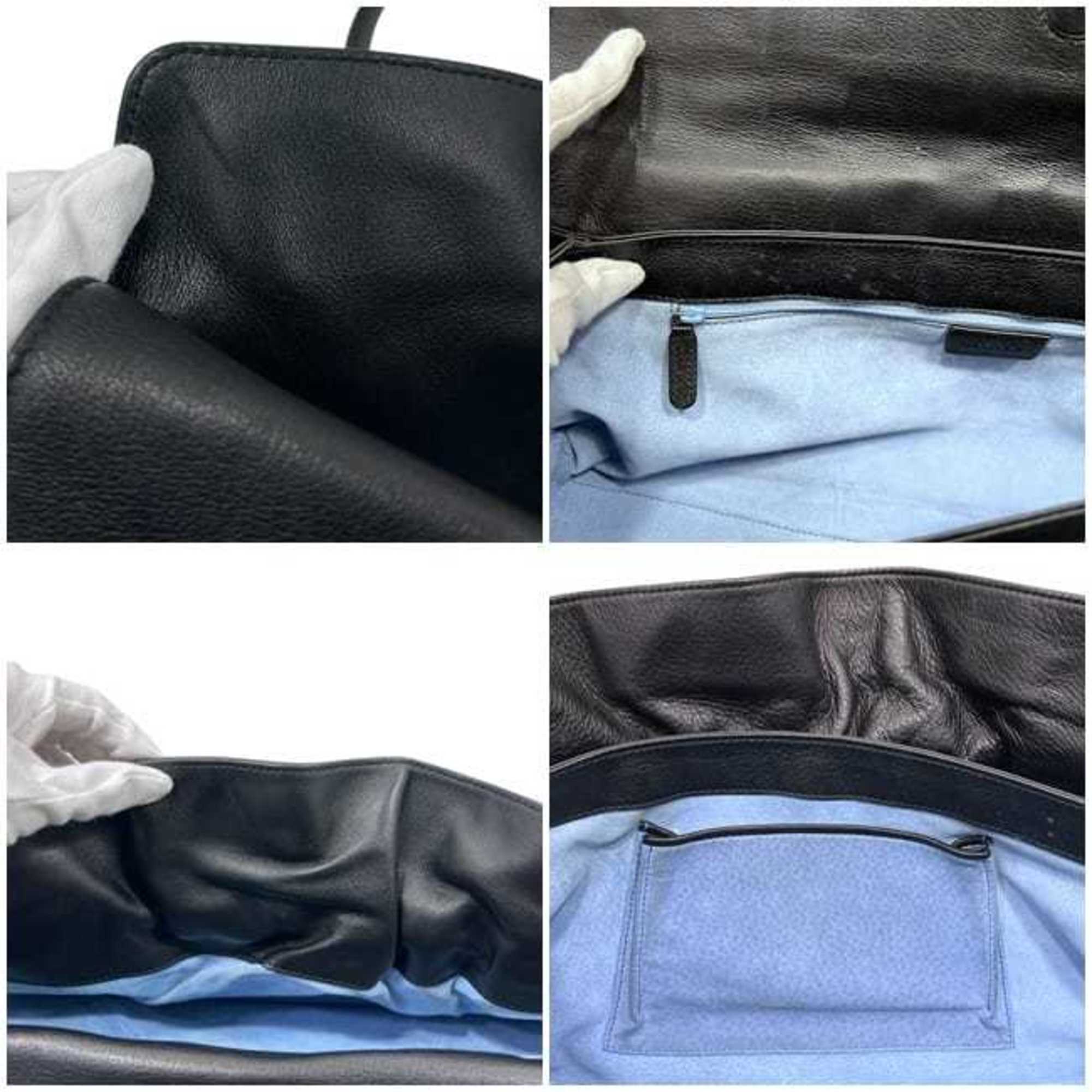 Bvlgari Black Leather Tote Bag (Pre-Owned)