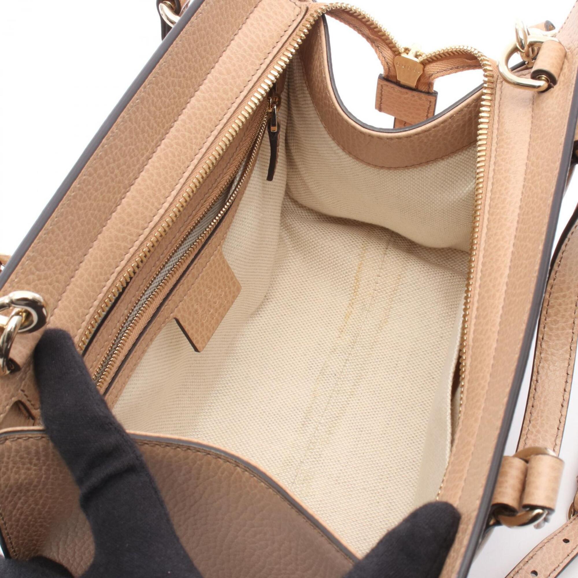Gucci Beige Leather Handbag (Pre-Owned)