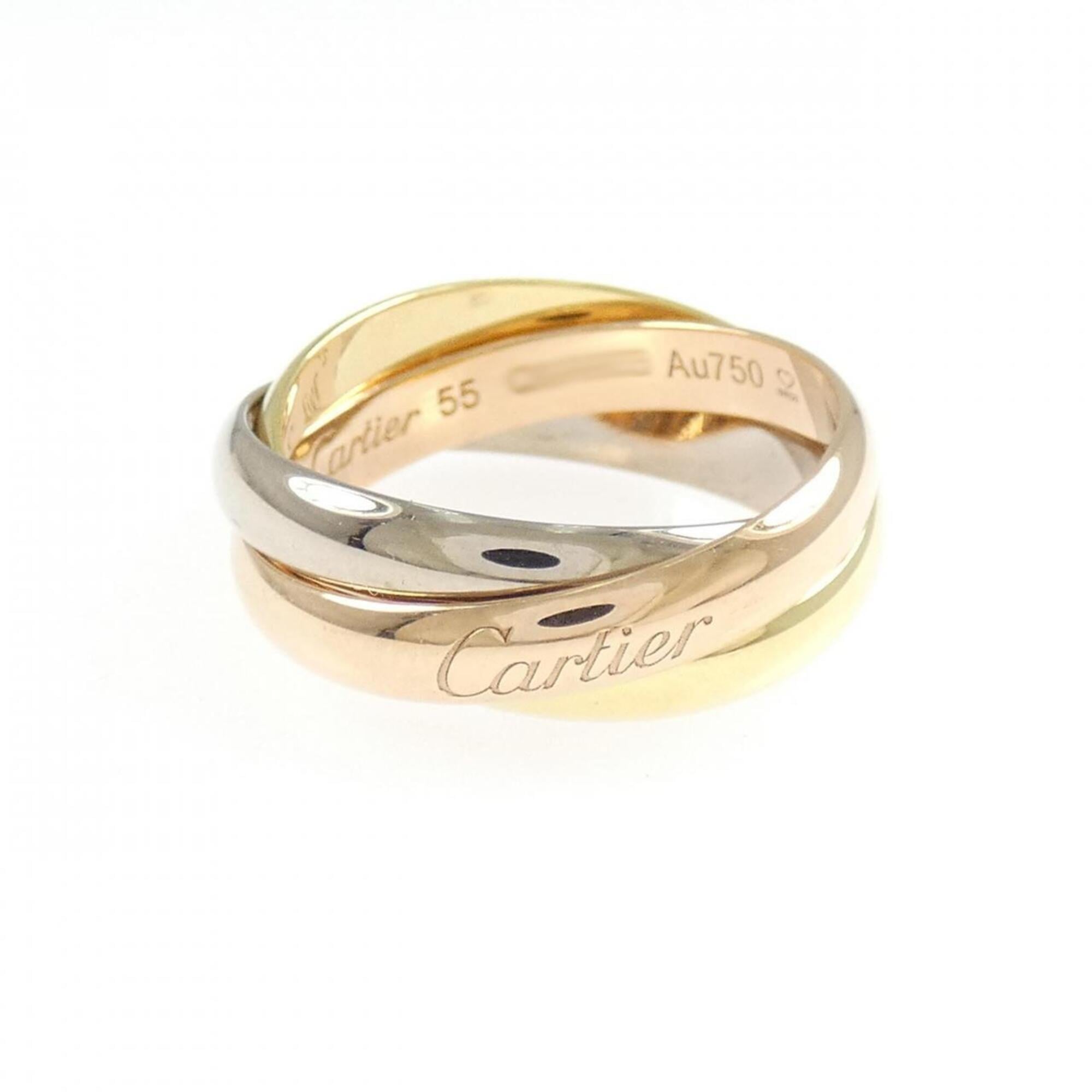 Cartier Trinity Yellow Gold (18K) Pink Gold (18K) White Gold (18K) Band Ring (Pre-Owned)