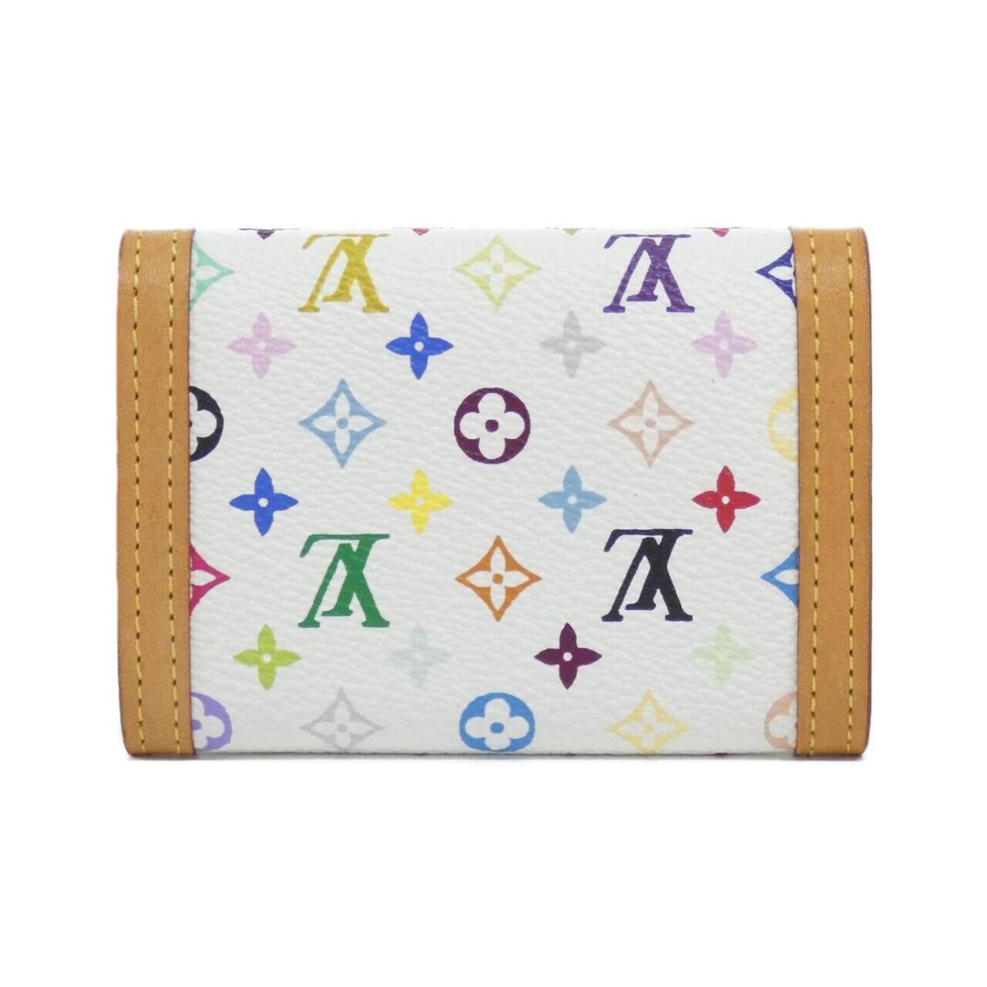 Louis Vuitton Multi-Color White Coated Canvas Coin Purse/Coin Case (Pre-Owned)
