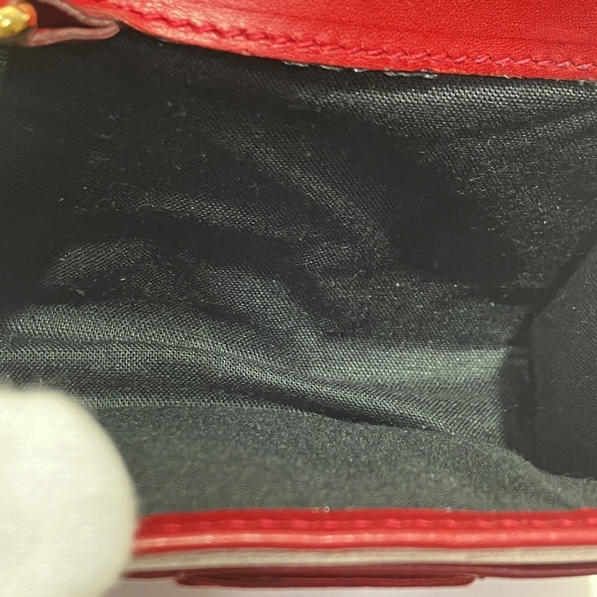 Salvatore Ferragamo Red Color Leather Coin Purse/Coin Case (Pre-Owned)