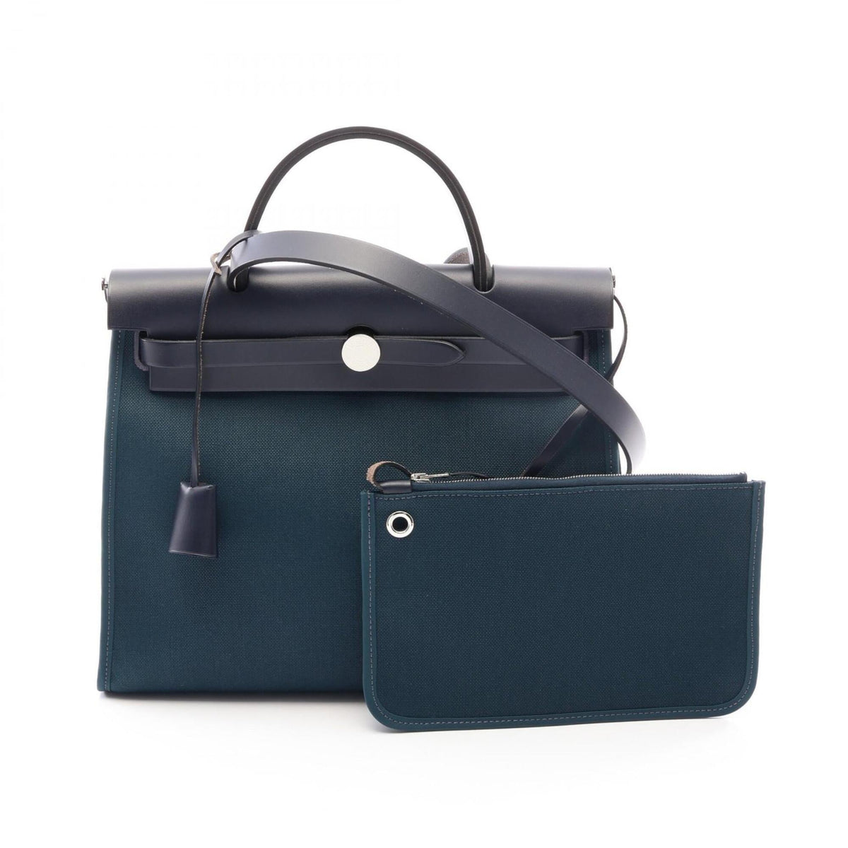 Hermes Green Navy Handbag Pouch (Pre-Owned)