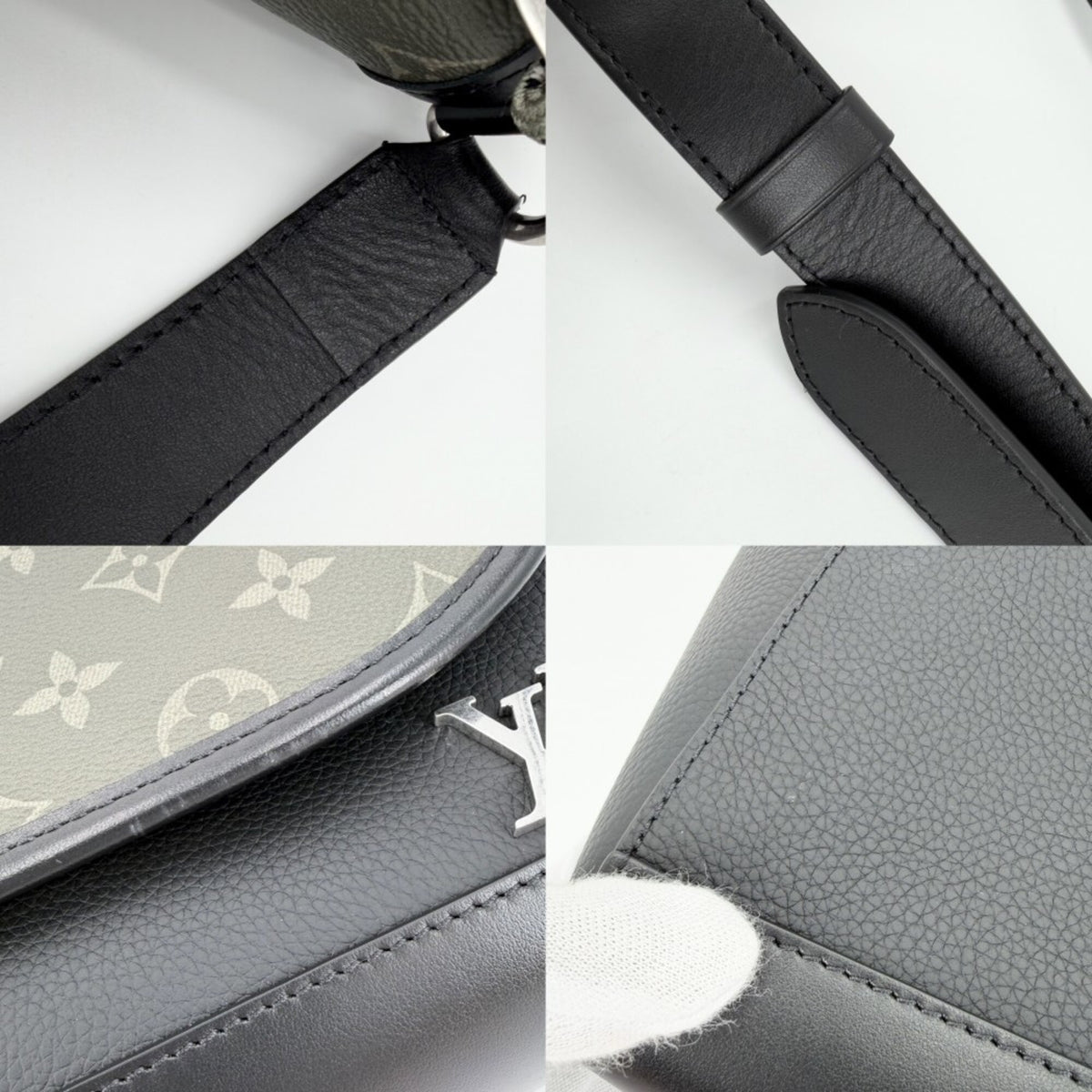 Louis Vuitton Black Khaki Monogram Shoulder Bag (Pre-Owned)