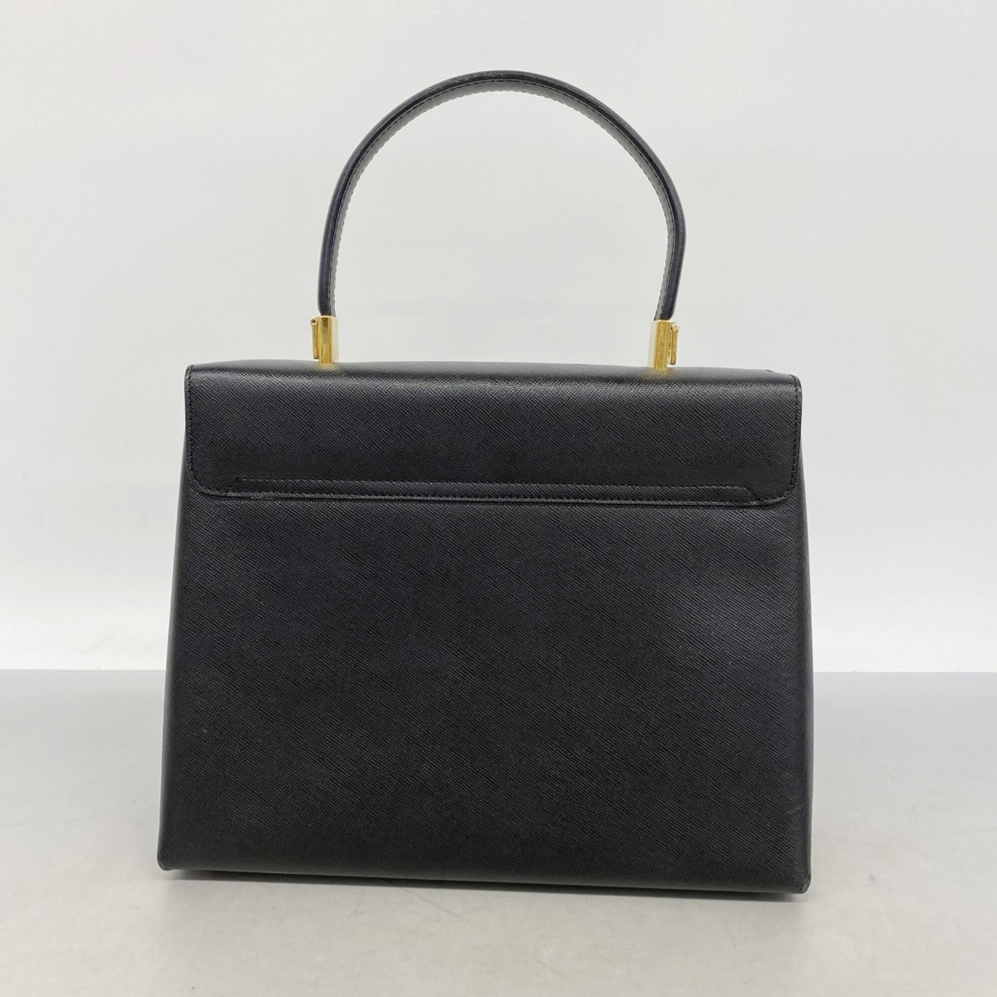 Salvatore Ferragamo Black Leather Handbag (Pre-Owned)