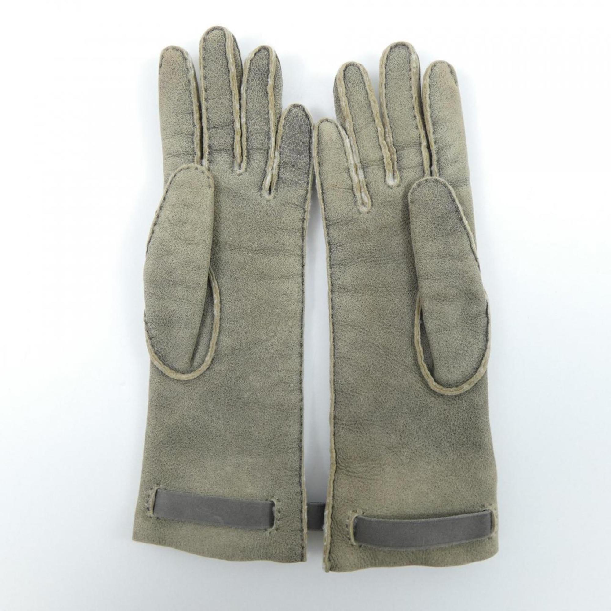Hermes Khaki Warm Gloves (Pre-Owned)