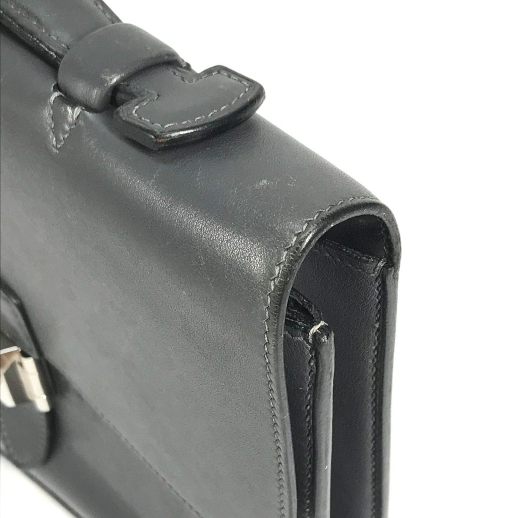 Hermes Gray Leather Briefcase (Pre-Owned)