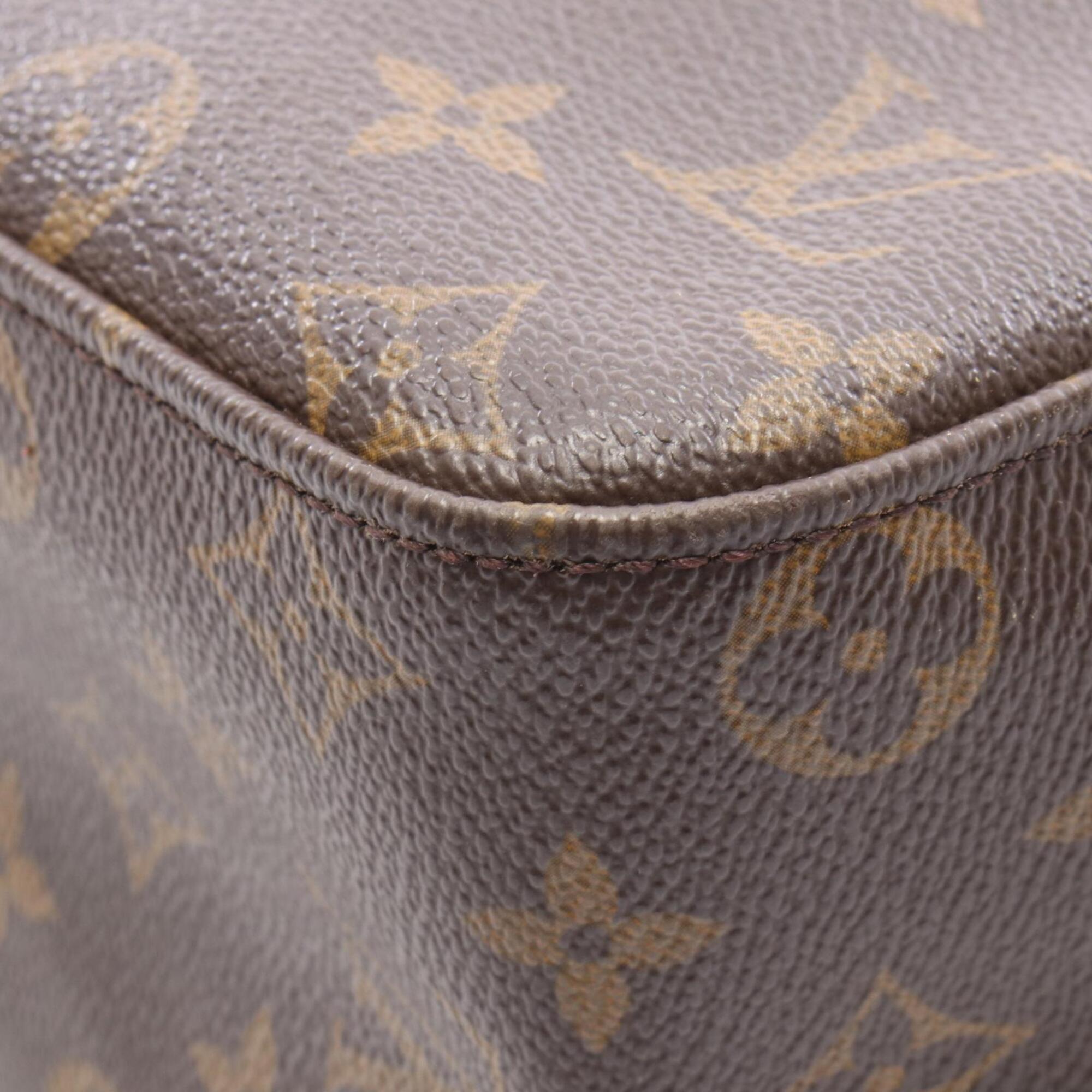 Louis Vuitton Brown Monogram Leather Coated Canvas Handbag Shoulder Bag (Pre-Owned)