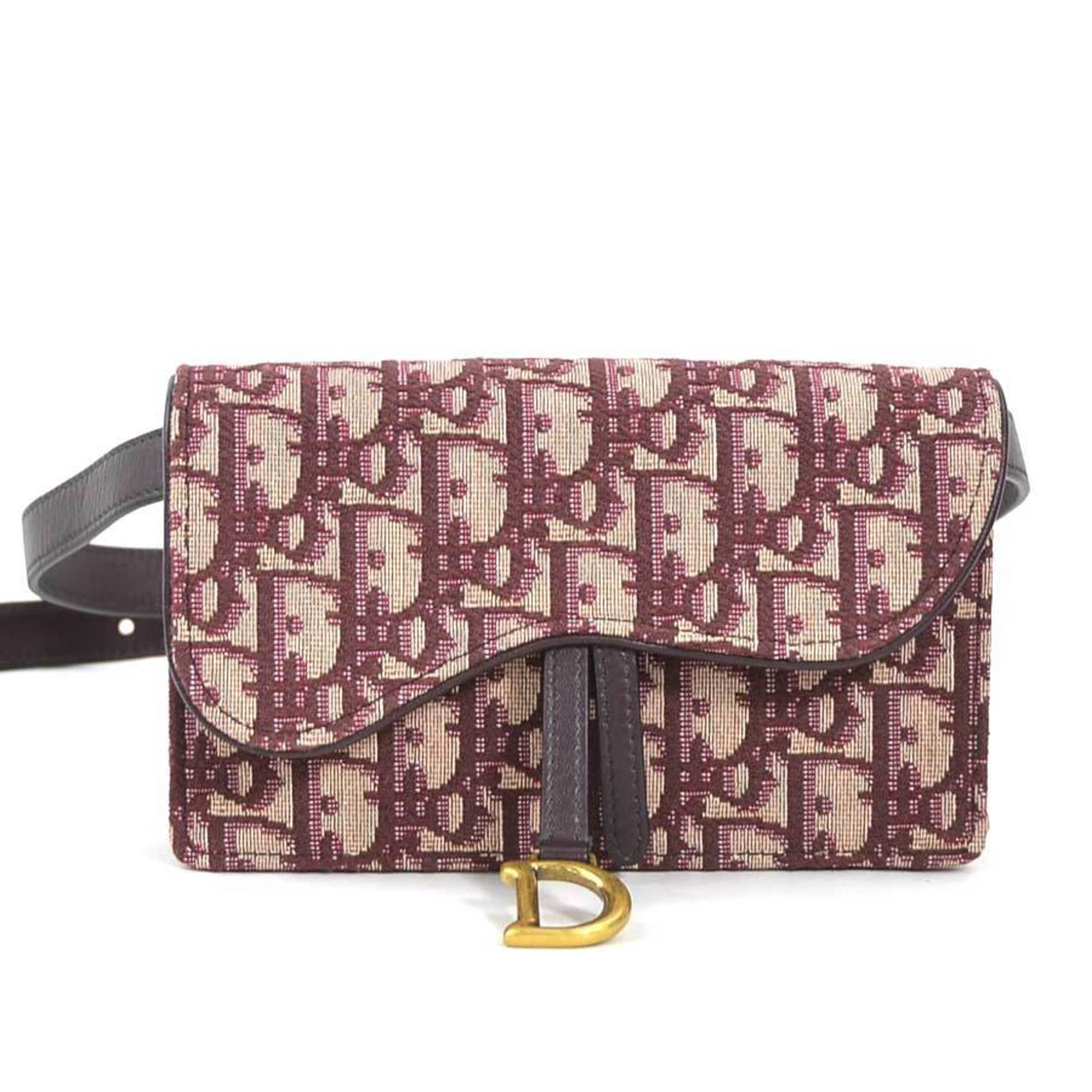 Christian Dior Bordeaux Canvas Leather Fanny Pack (Pre-Owned)
