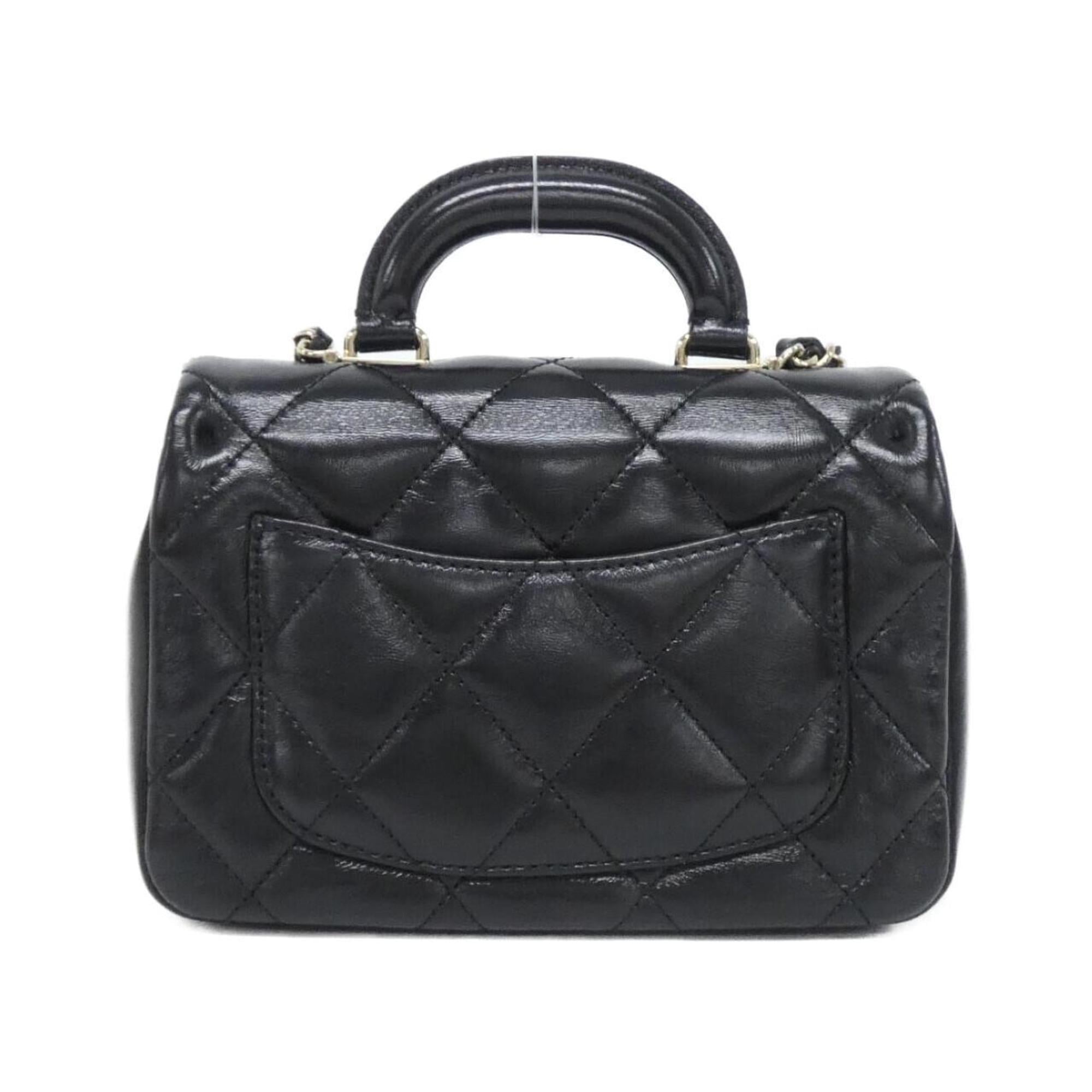 Chanel Black Leather Handbag (Pre-Owned)