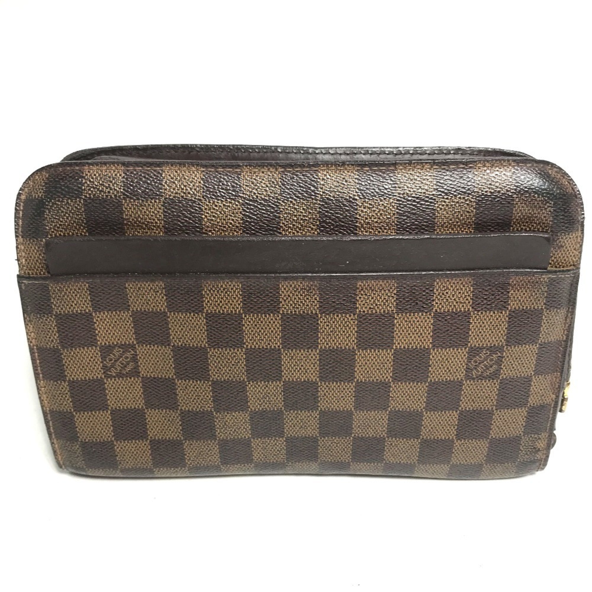 Louis Vuitton Brown Damier Canvas Ebene Damier Canvas Clutch Bag Pouch (Pre-Owned)
