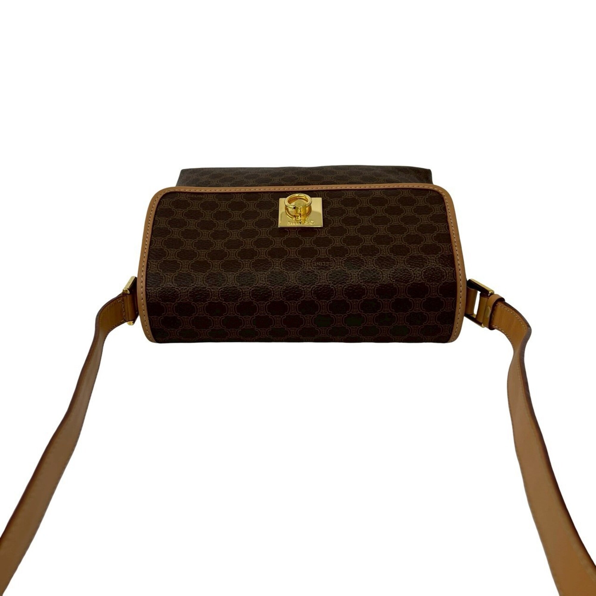 Celine Brown Leather Pvc Pochette Shoulder Bag (Pre-Owned)