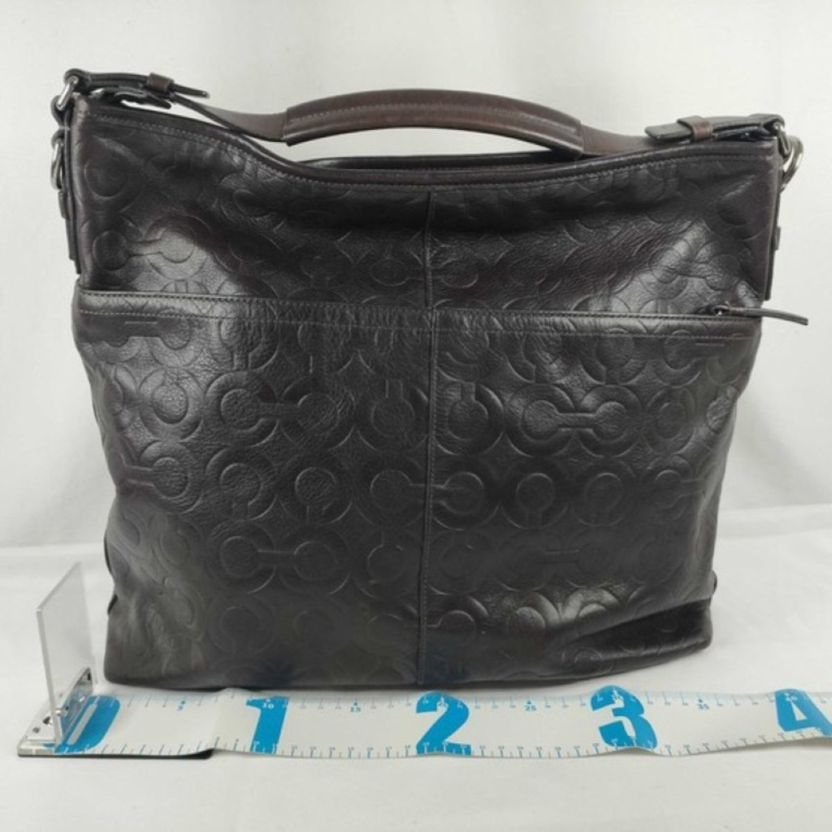Coach Black Leather Handbag Shoulder Bag Tote Bag (Pre-Owned)