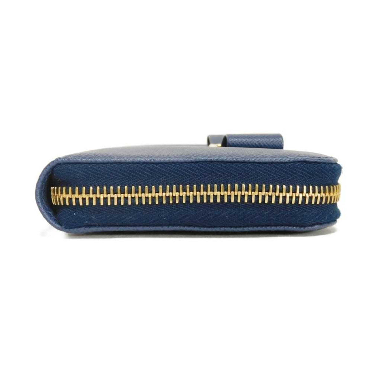 Prada Blue Saffiano Long Wallet (Bi-Fold) (Pre-Owned)