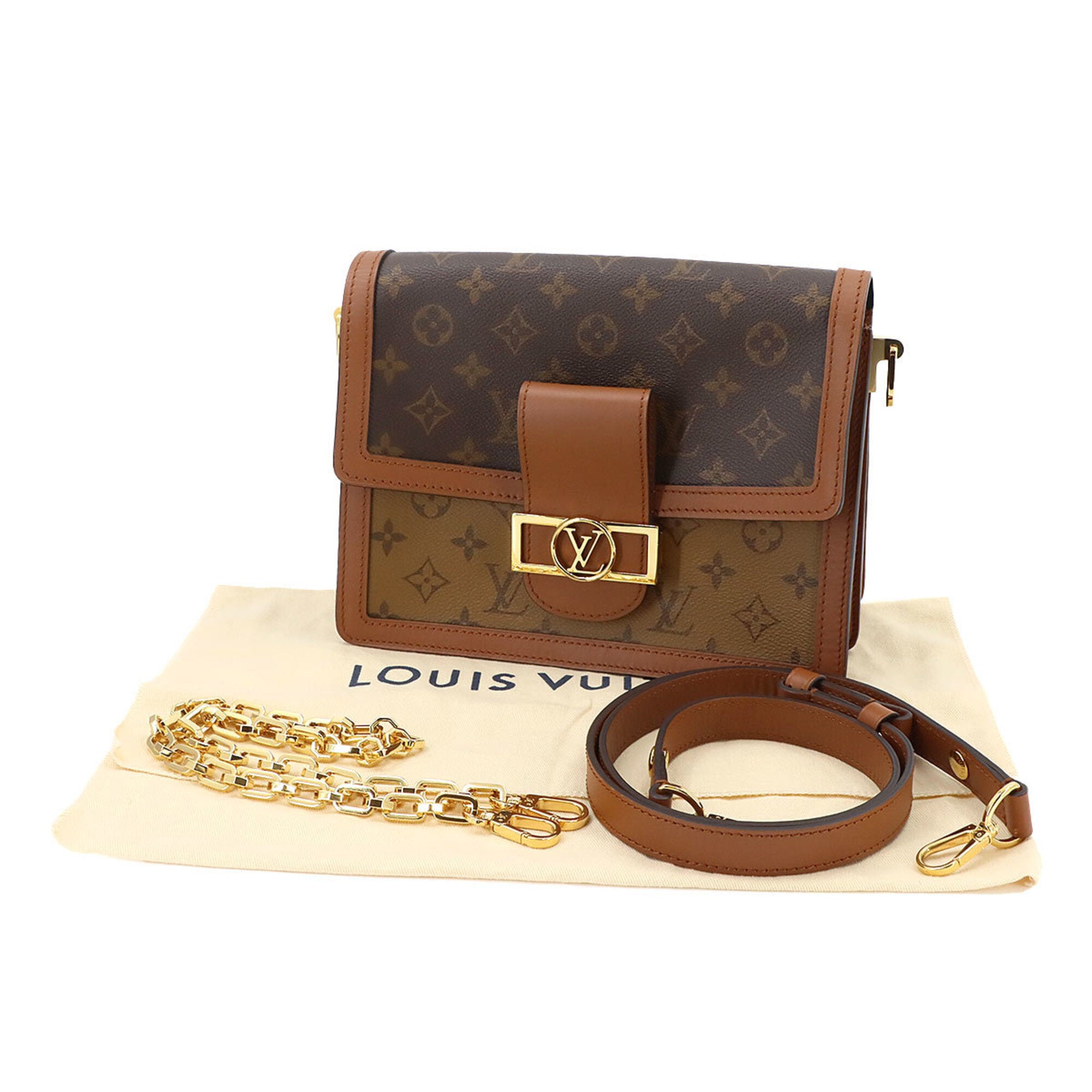 Louis Vuitton Brown Monogram Reverse Monogram Reverse Monogram Handbag Shoulder Bag (Pre-Owned)