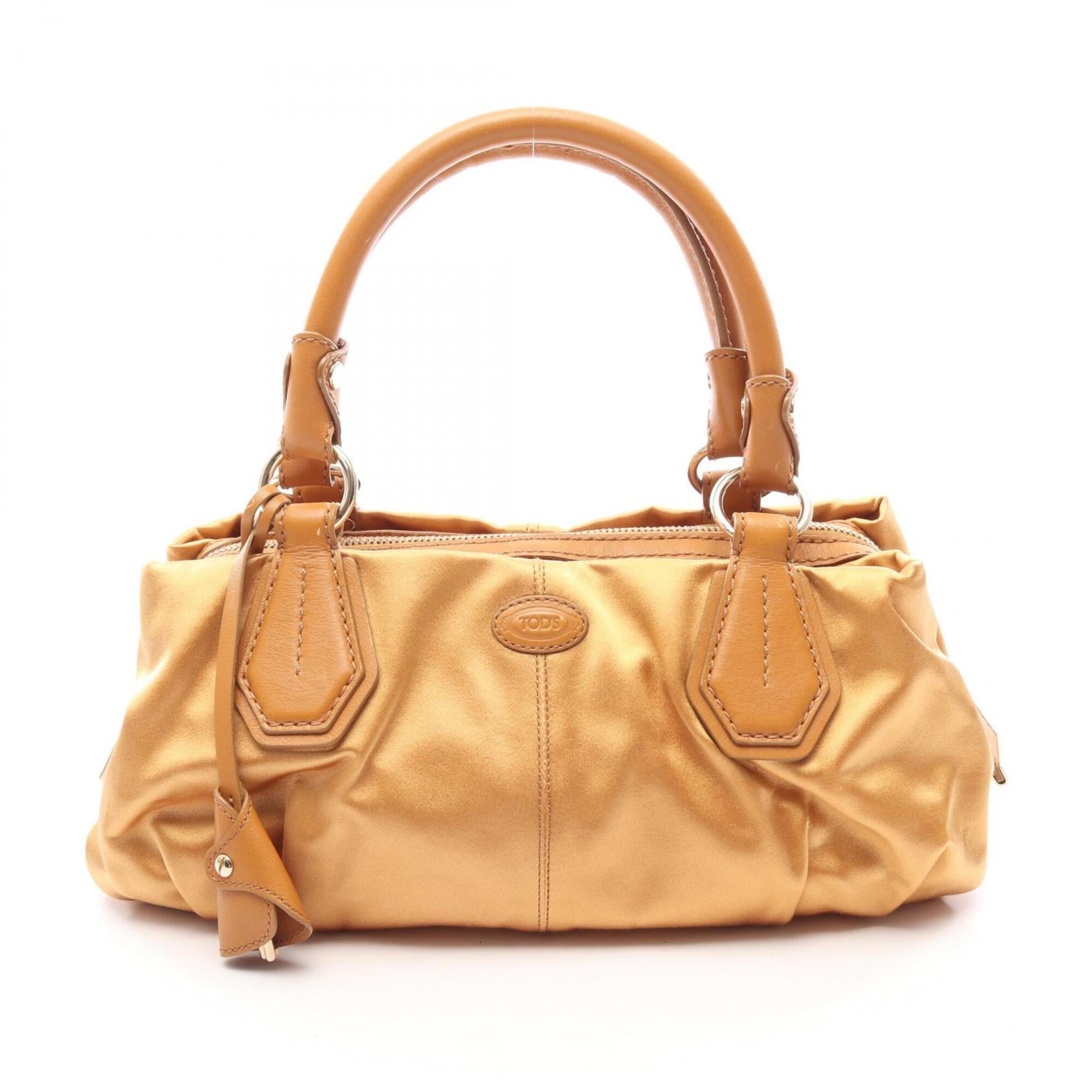 Tod's Brown Fabric Leather Handbag (Pre-Owned)