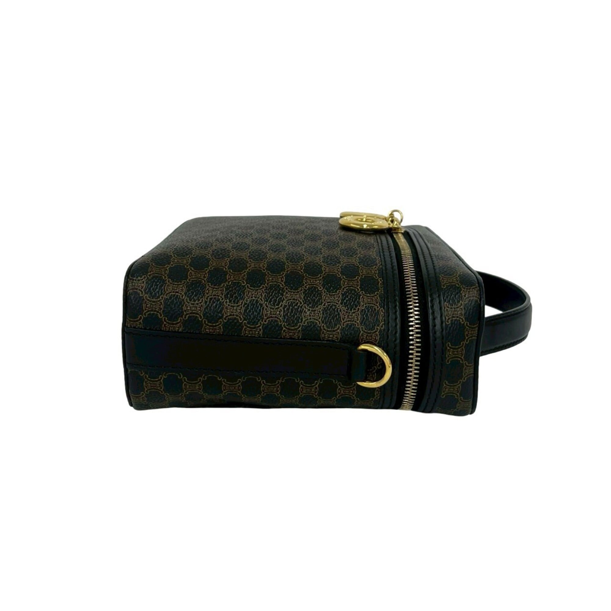 Celine Black Brown Leather Pvc Handbag Shoulder Bag (Pre-Owned)