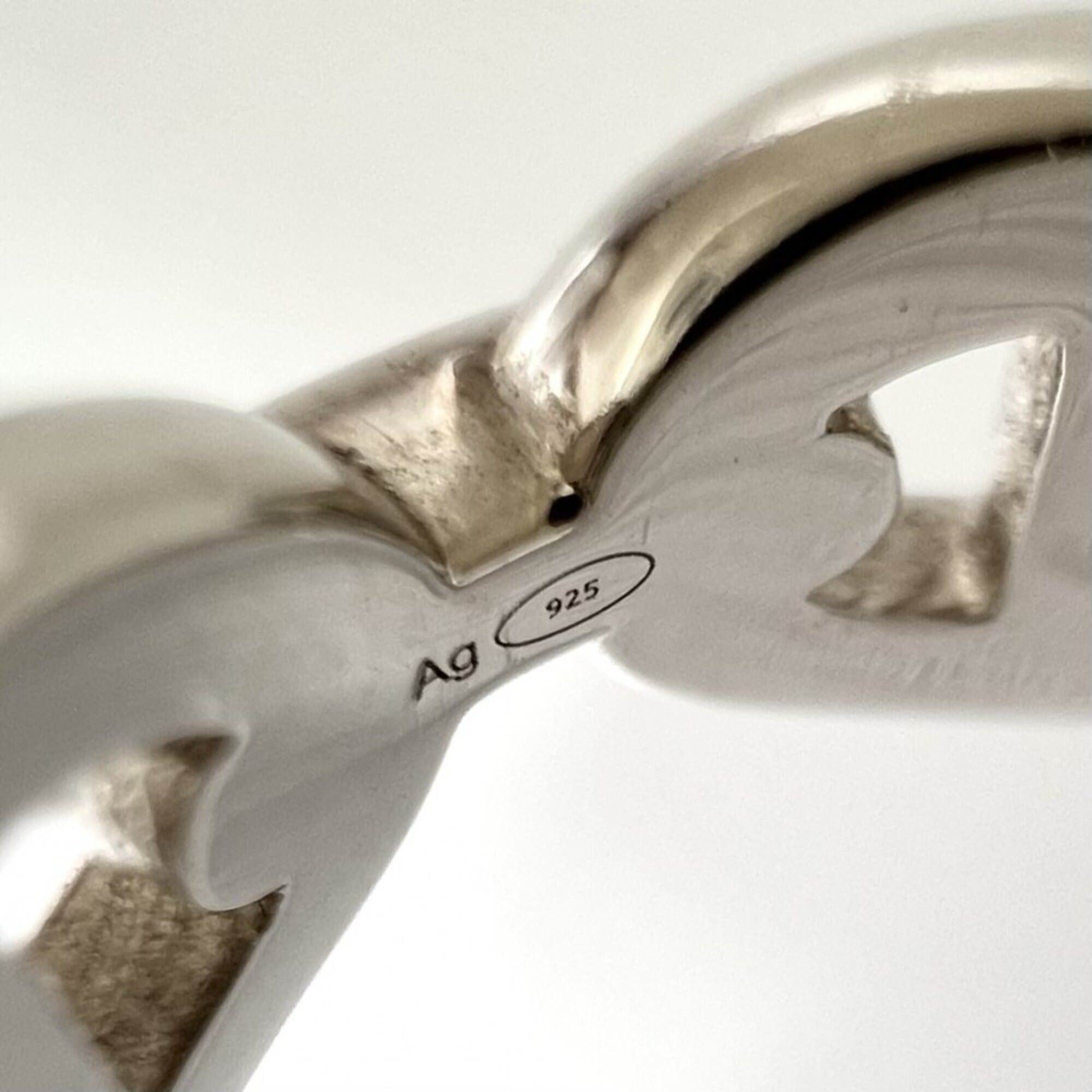 Hermes Silver 925 Band Ring (Pre-Owned)