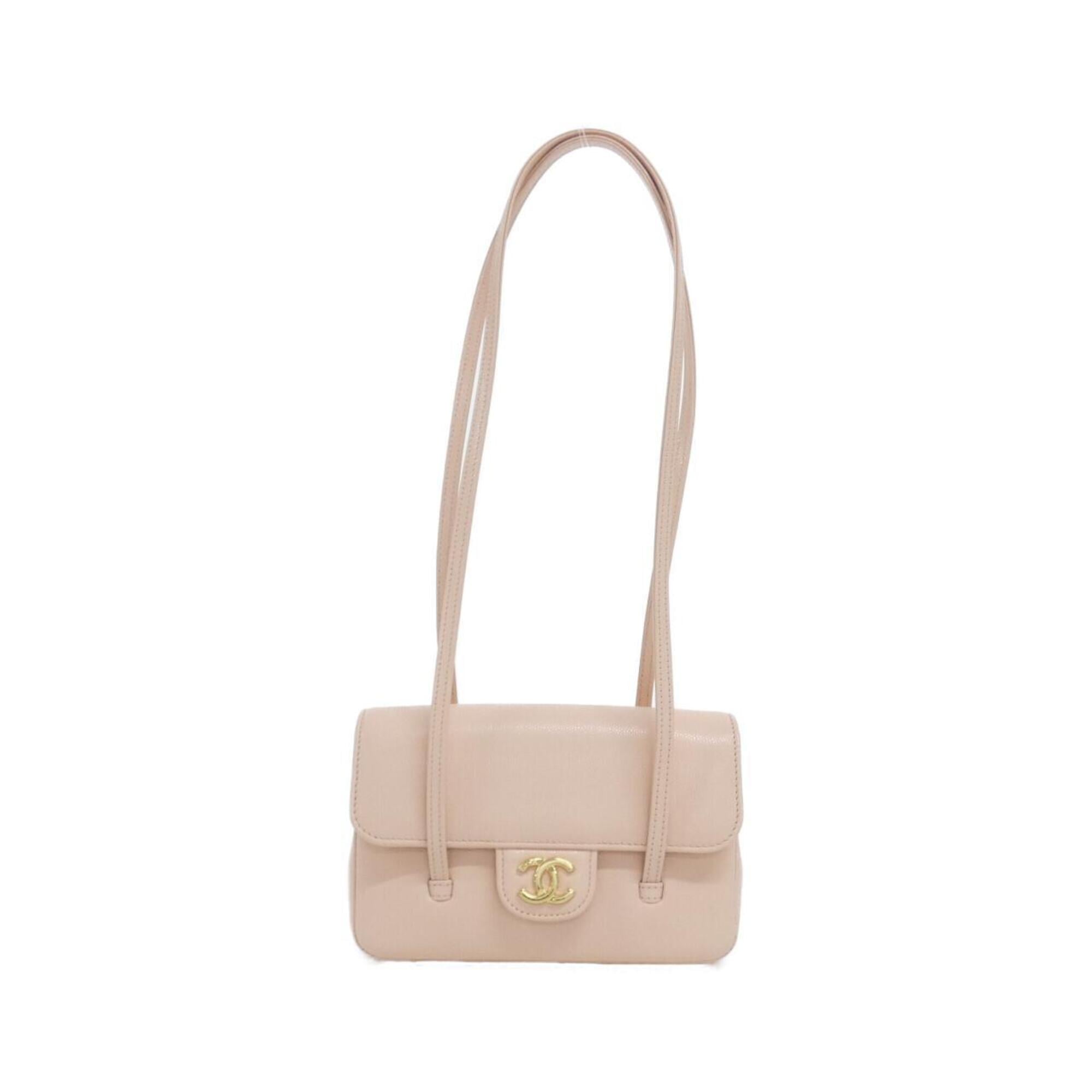 Chanel Pink Grained Calfskin Shoulder Bag (Pre-Owned)