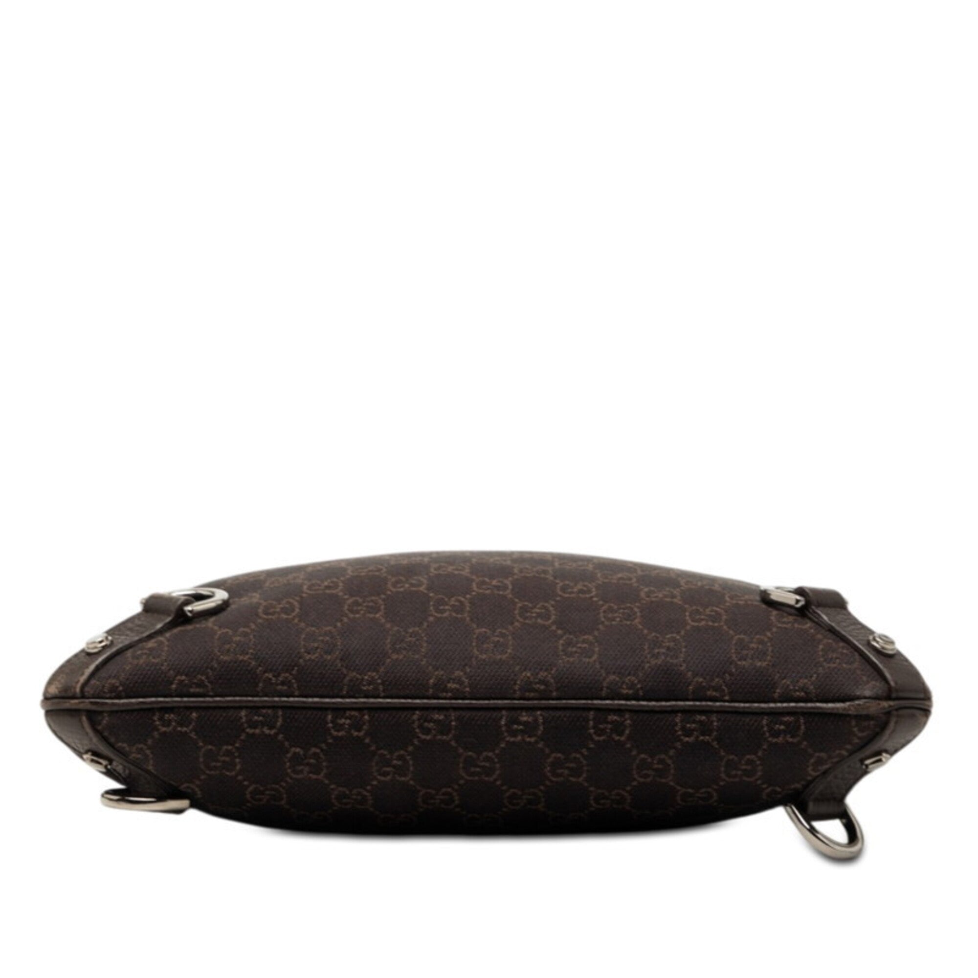 Gucci Brown Canvas Leather Shoulder Bag (Pre-Owned)