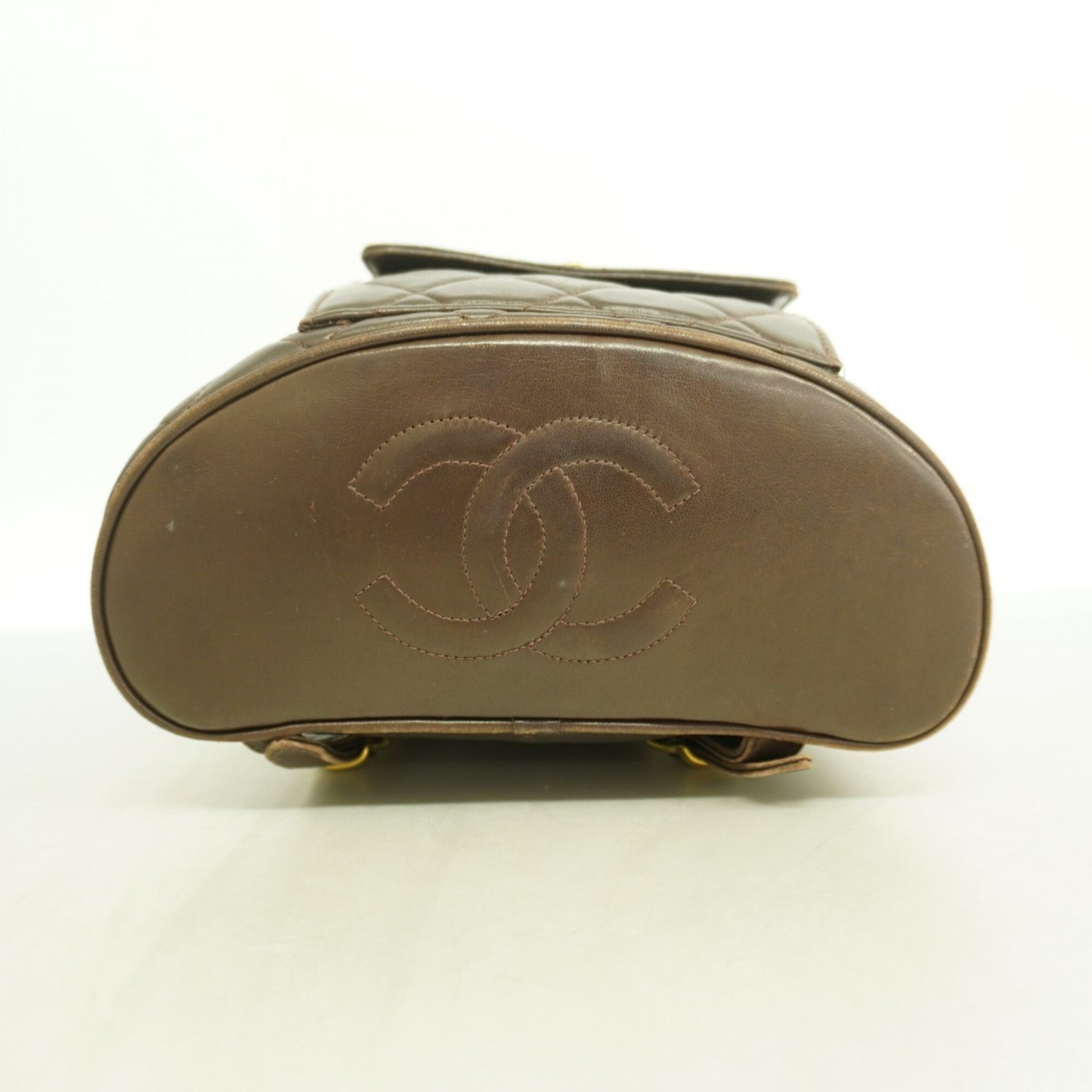 Chanel Brown Leather Backpack (Pre-Owned)
