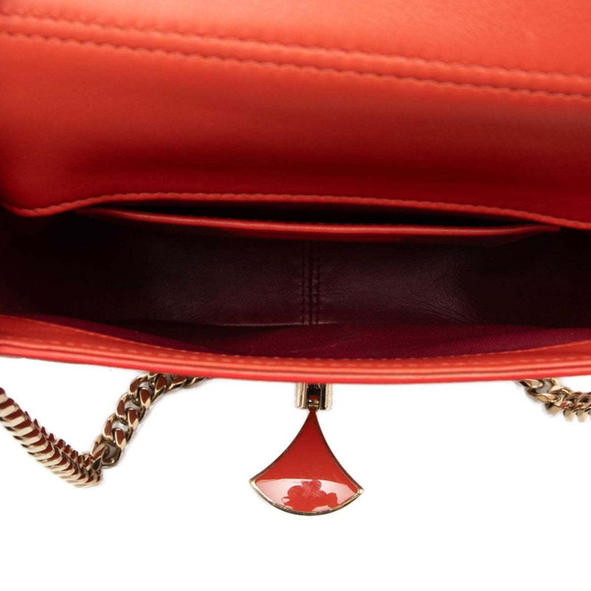 Bvlgari Orange Leather Shoulder Bag (Pre-Owned)