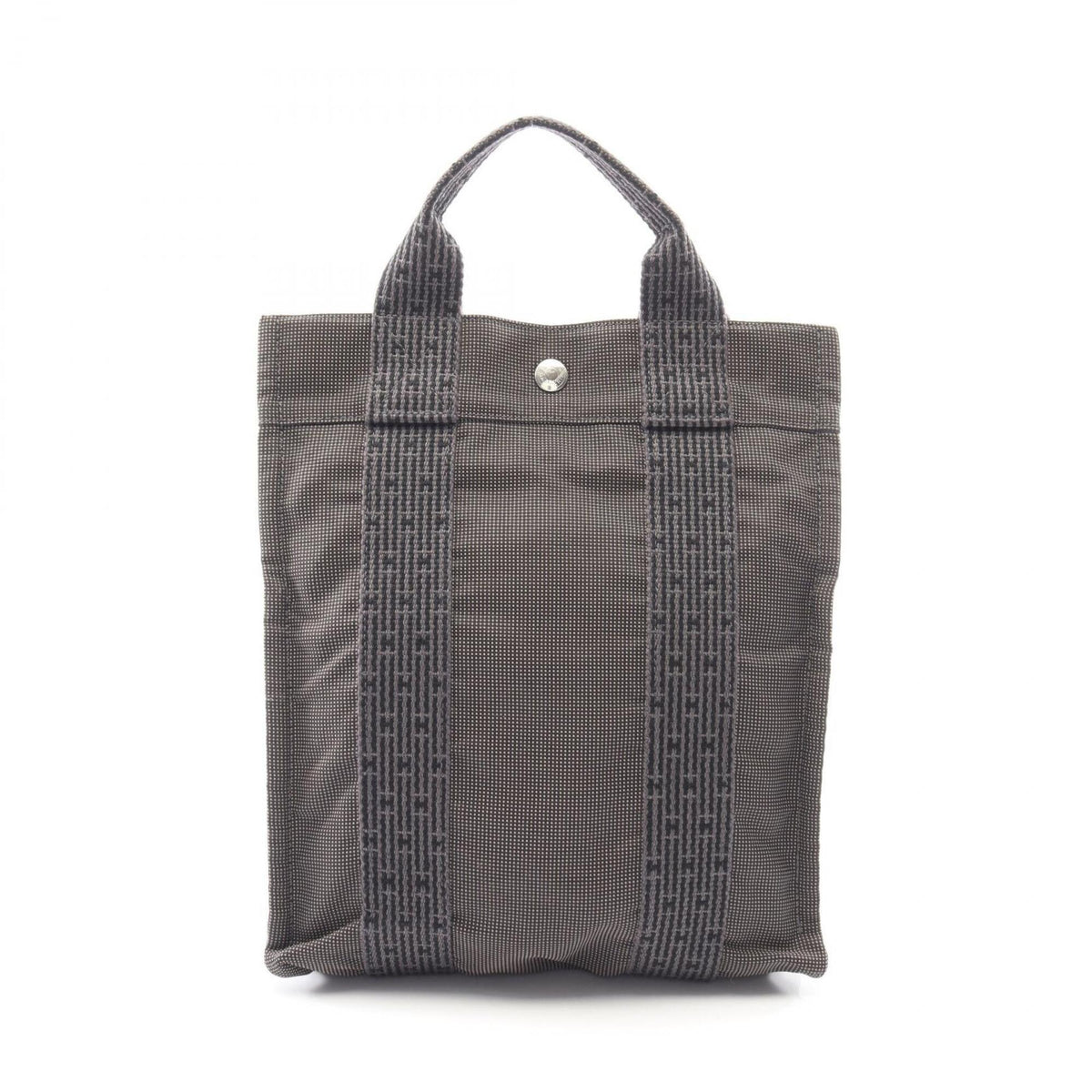 Hermes Gray Nylon Canvas Backpack (Pre-Owned)