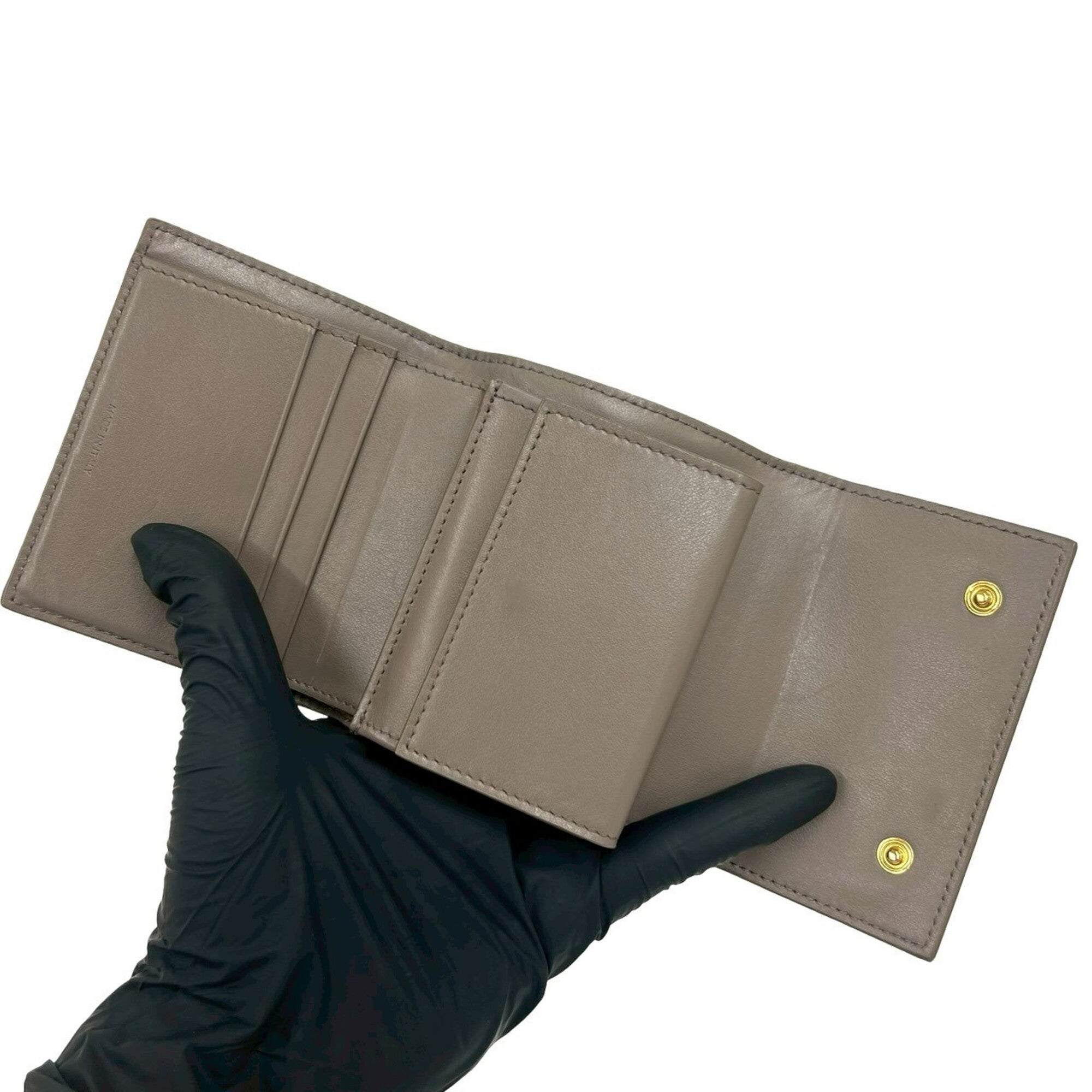 Celine Gray Leather Wallet (Tri-Fold) (Pre-Owned)