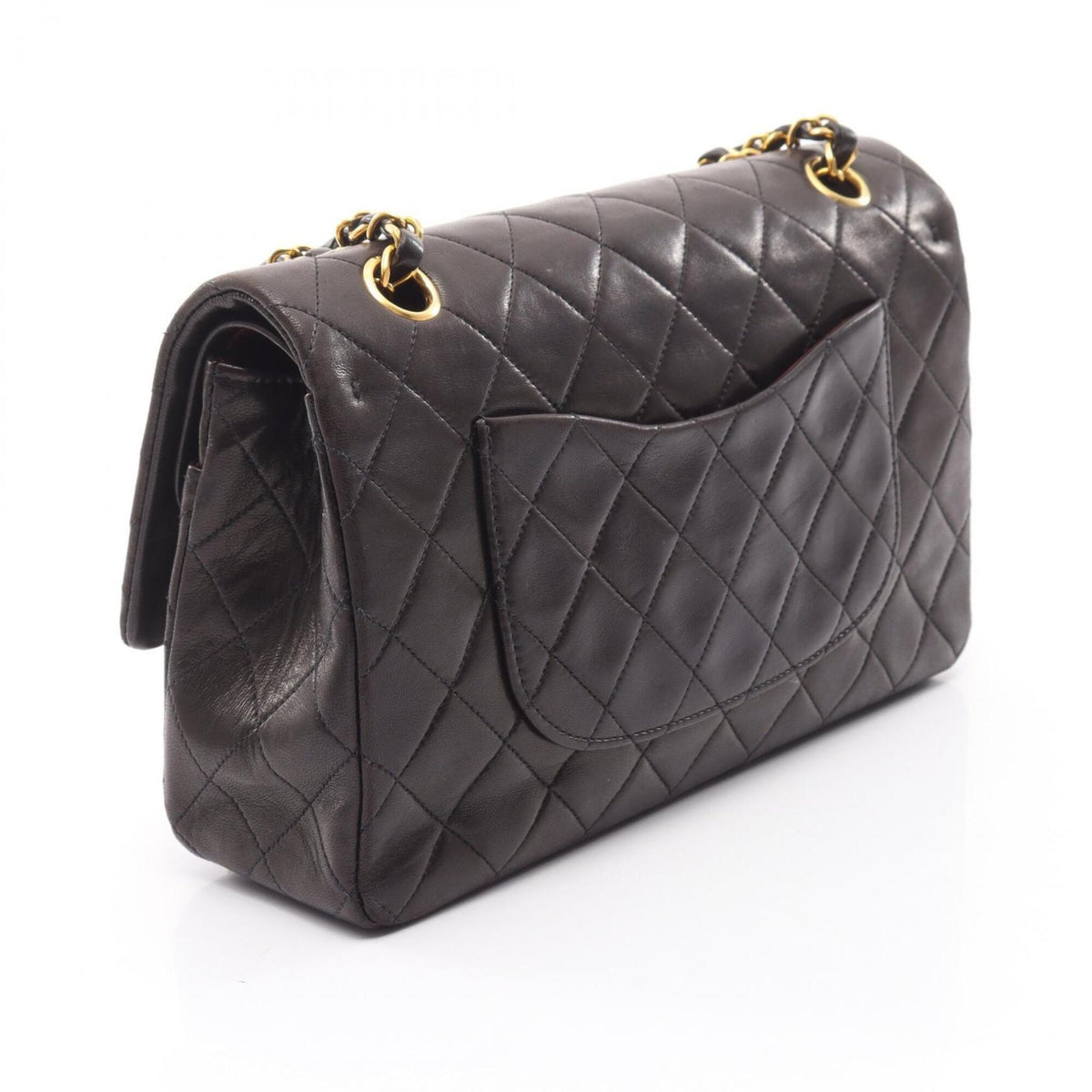 Chanel Black Leather Handbag Shoulder Bag (Pre-Owned)