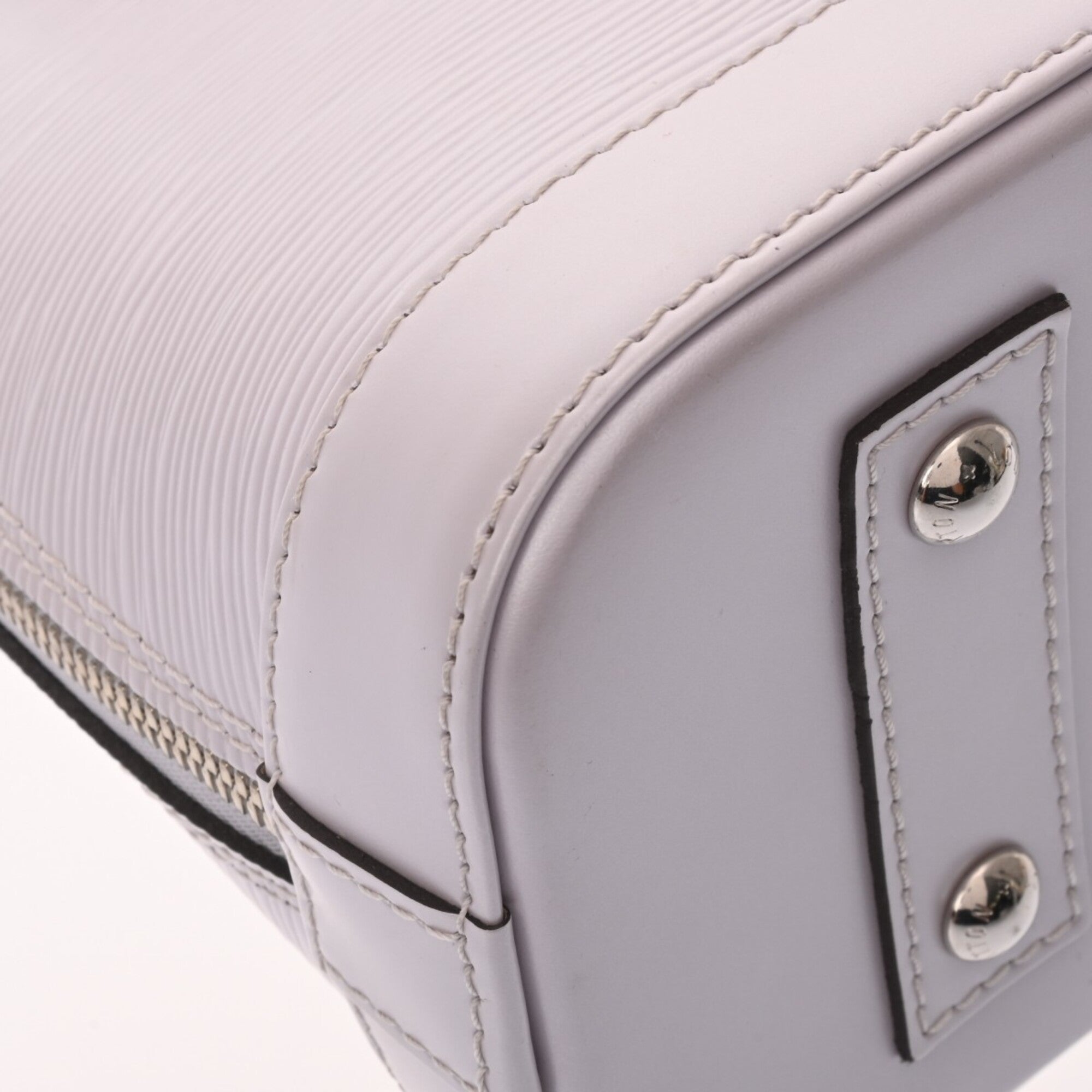 Louis Vuitton Light Gray Light Pink Lilac Leather Handbag (Pre-Owned)