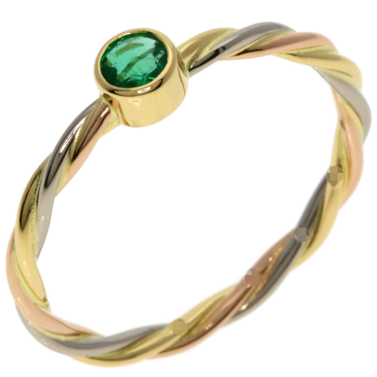 Cartier Pink White Yellow Band Ring (Pre-Owned)