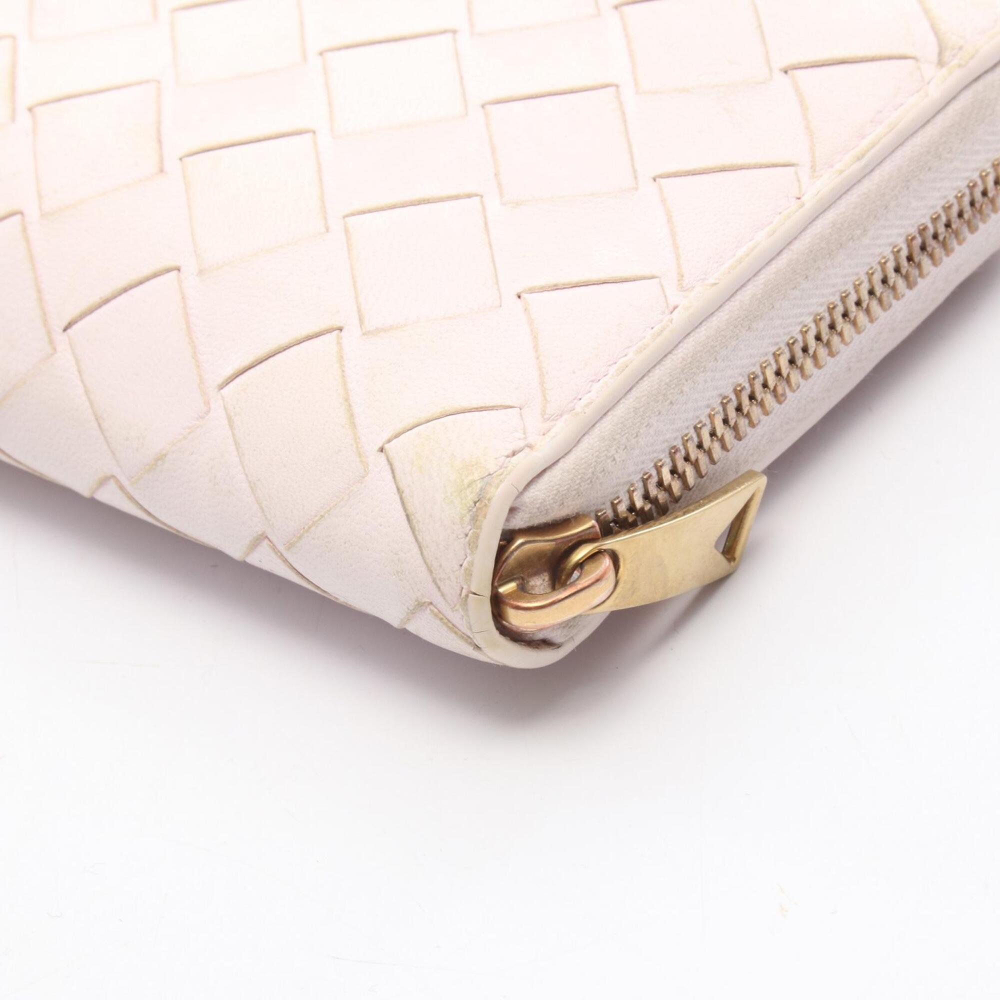 Bottega Veneta Pink Intrecciato Long Wallet (Bi-Fold) (Pre-Owned)
