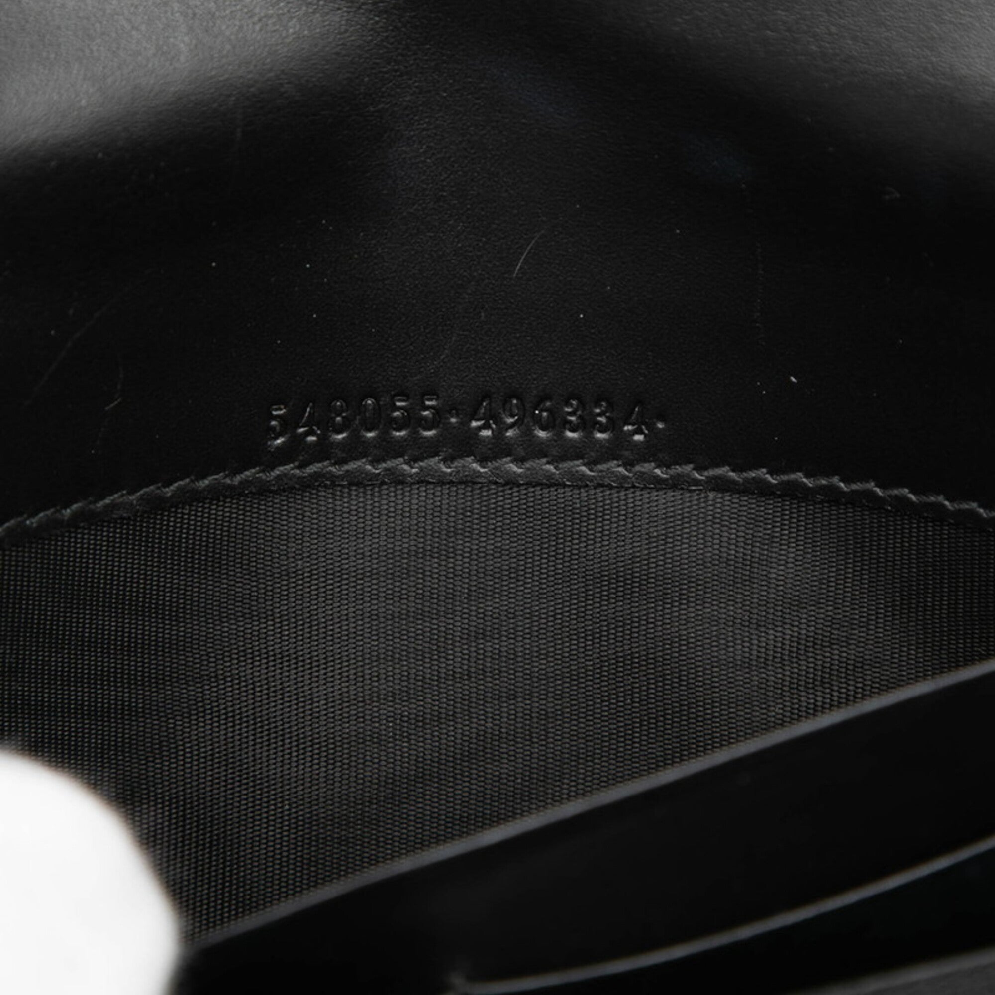 Gucci Guccissima Black Leather Long Wallet (Bi-Fold) (Pre-Owned)