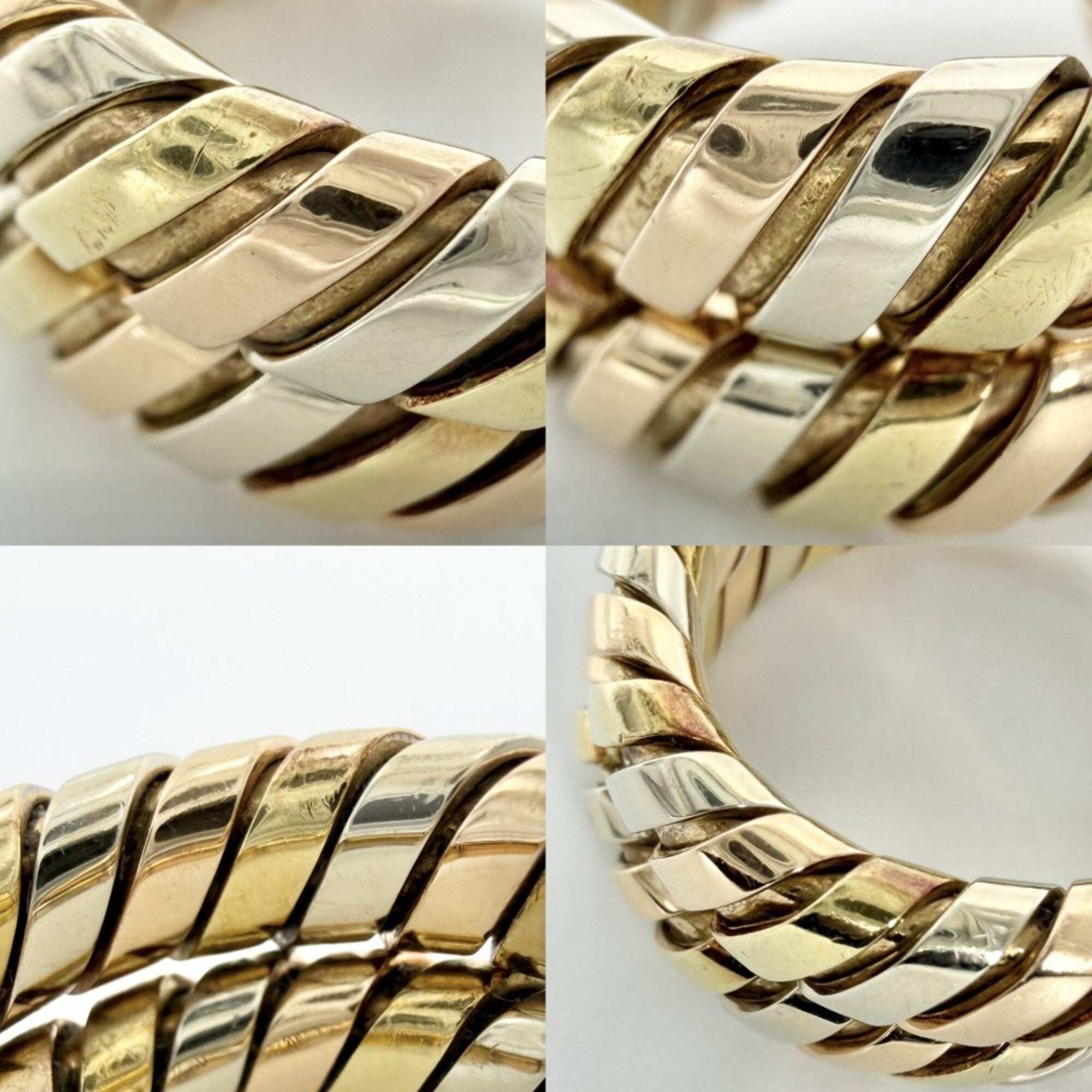 Bvlgari Yellow Gold (18K) Pink Gold (18K) White Gold (18K) Band Ring (Pre-Owned)