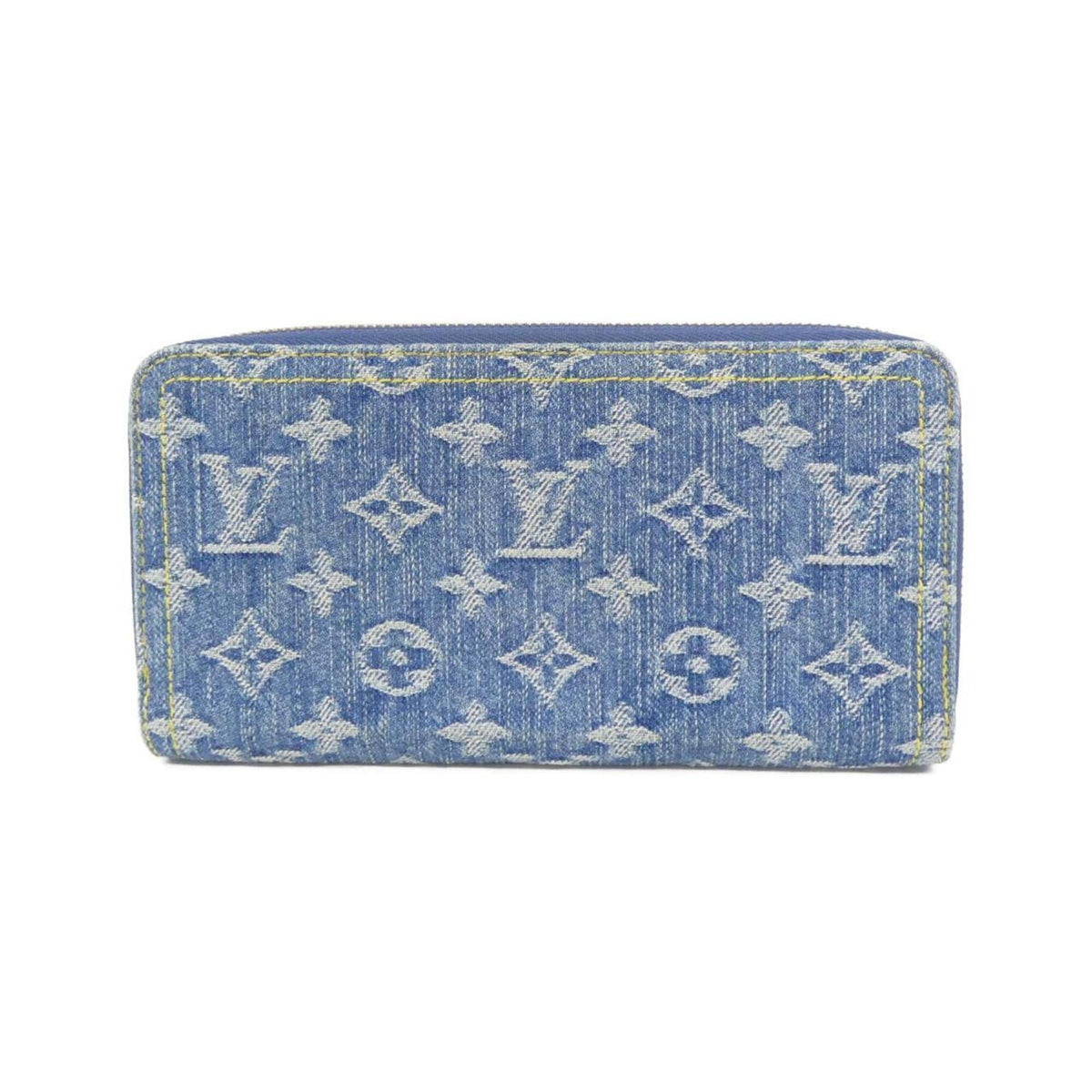 Louis Vuitton Blue Denim Canvas Long Wallet (Bi-Fold) (Pre-Owned)