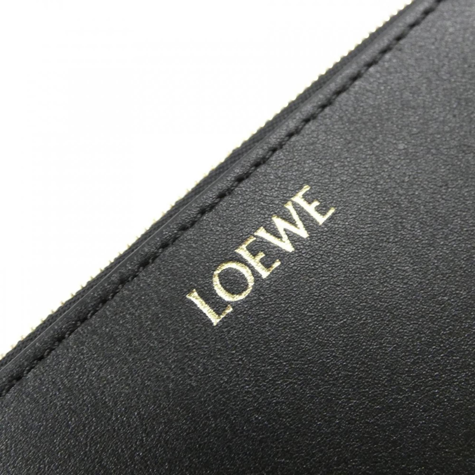 Loewe Black Leather Coin Purse/Coin Case (Pre-Owned)