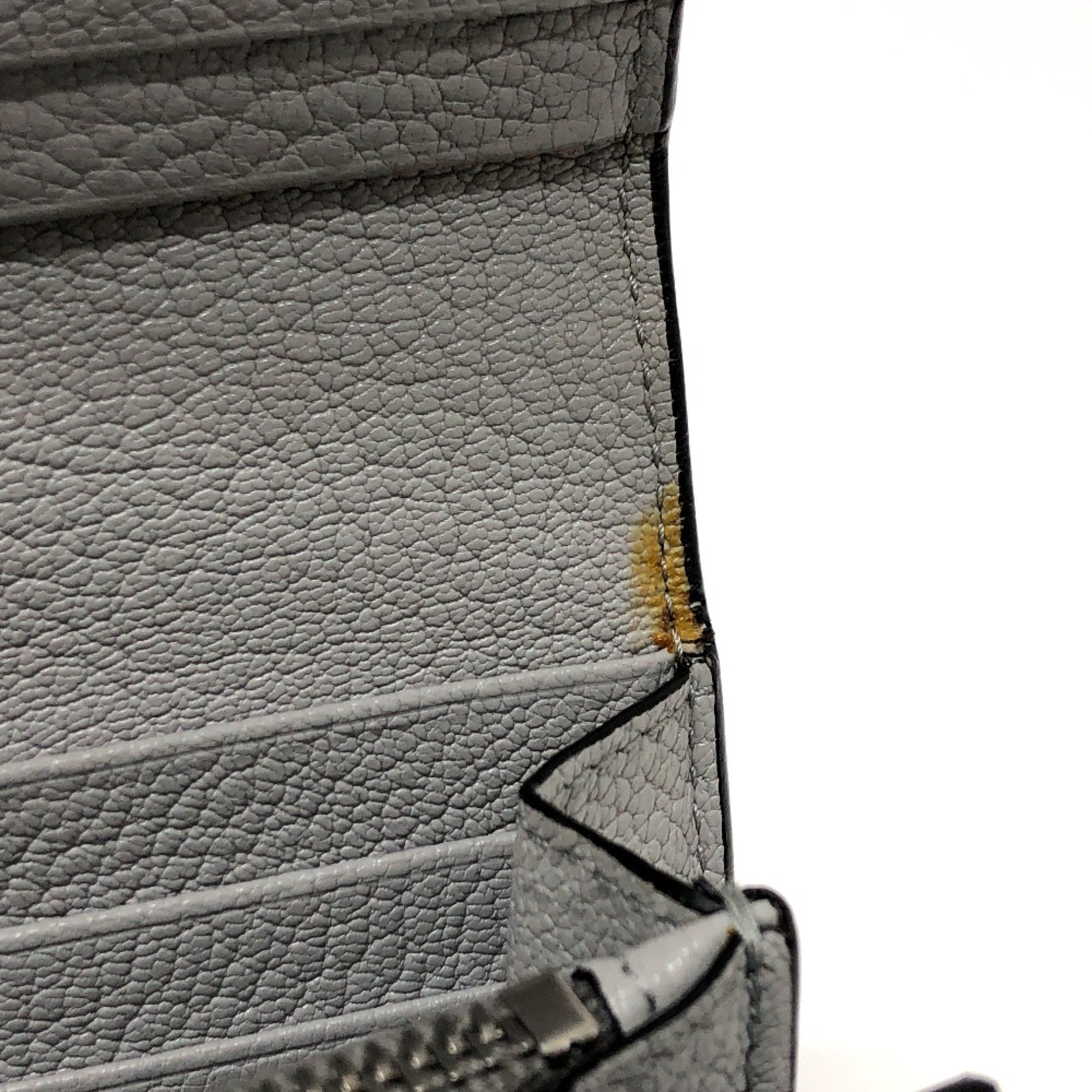 Miu Miu Gray Leather Long Wallet (Bi-Fold) (Pre-Owned)