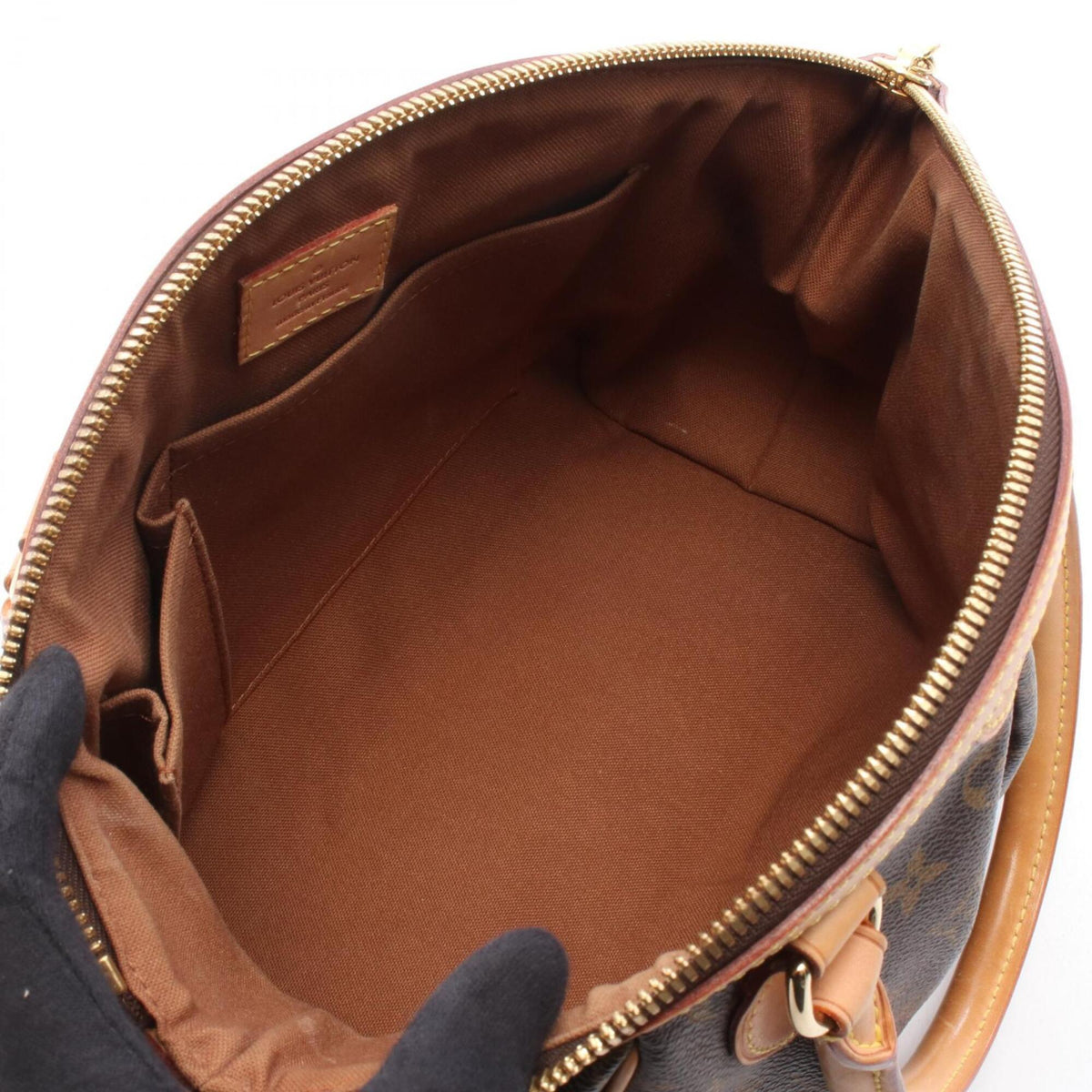 Louis Vuitton Brown Coated Canvas Monogram Leather Handbag (Pre-Owned)