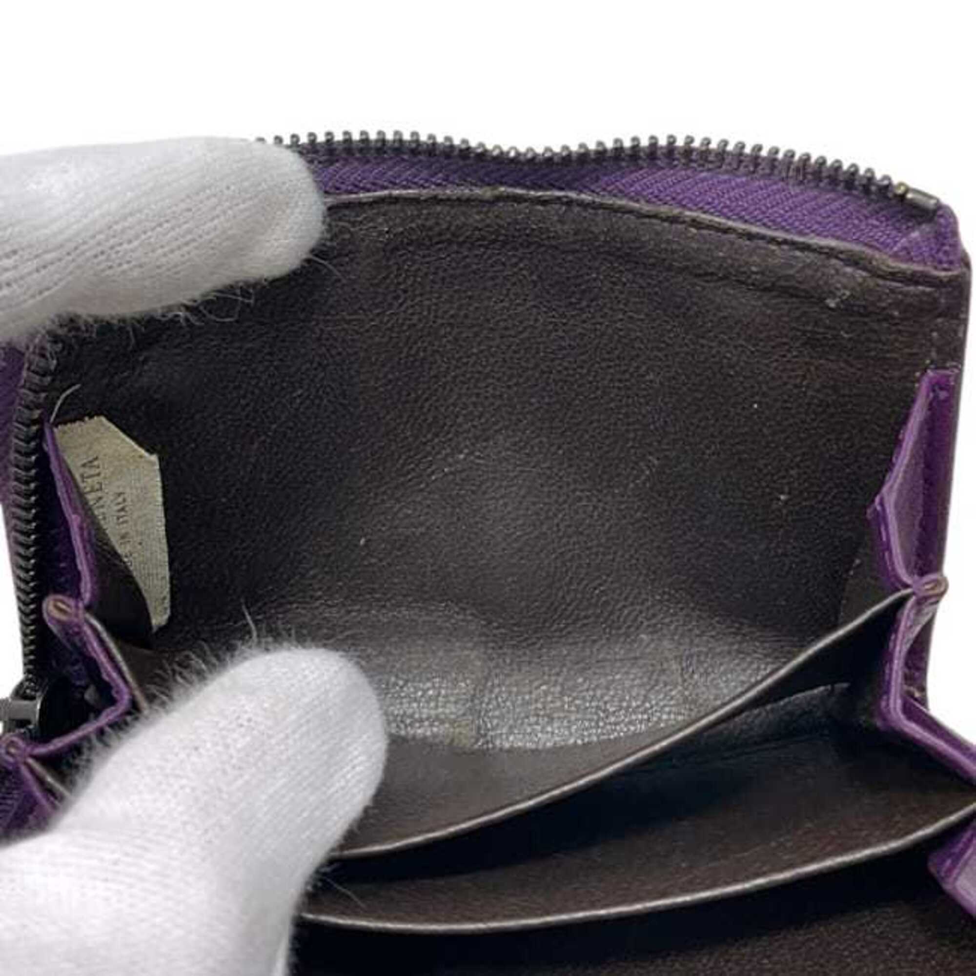 Bottega Veneta Purple Leather Coin Purse/Coin Case (Pre-Owned)