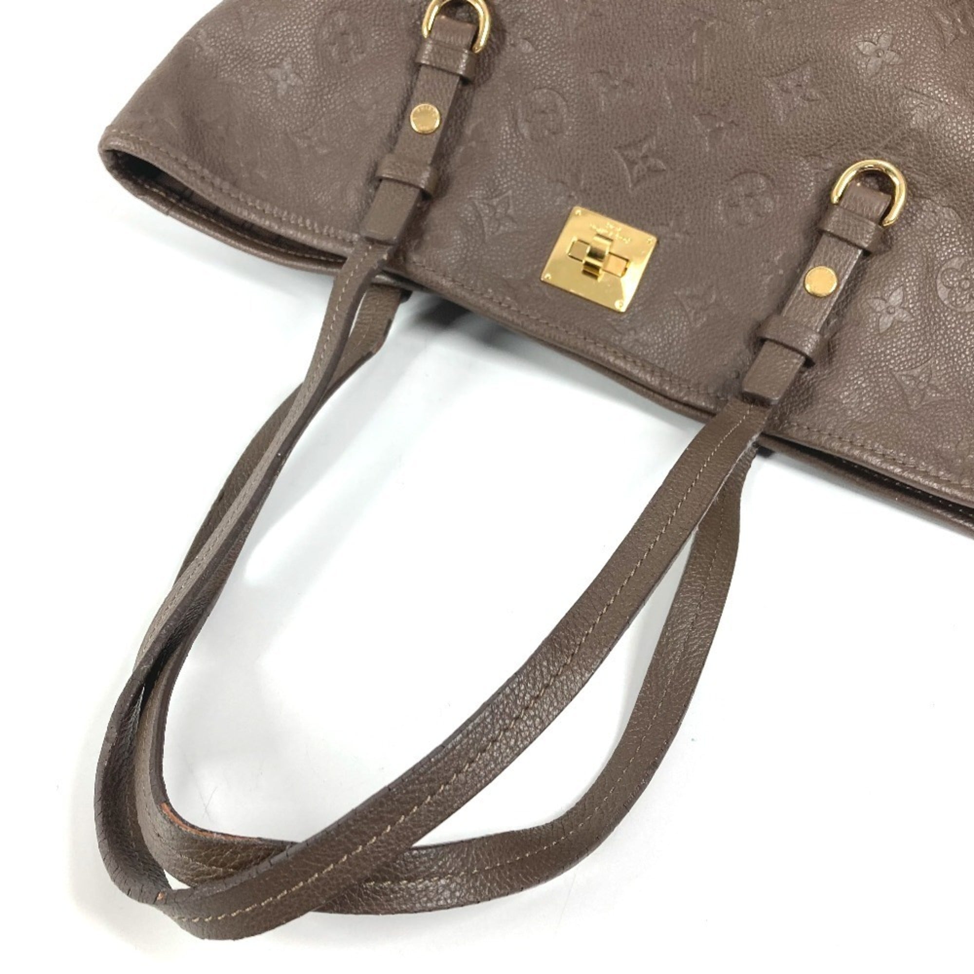 Louis Vuitton Brown Monogram Empreinte Leather Handbag Shoulder Bag Tote Bag (Pre-Owned)