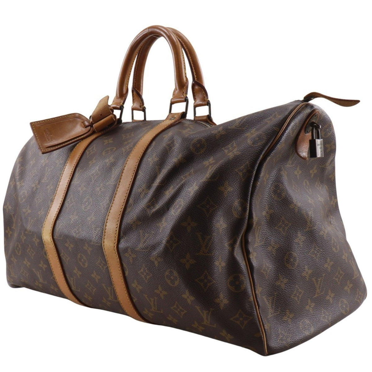 Louis Vuitton Brown Monogram Canvas Boston Bag (Pre-Owned)