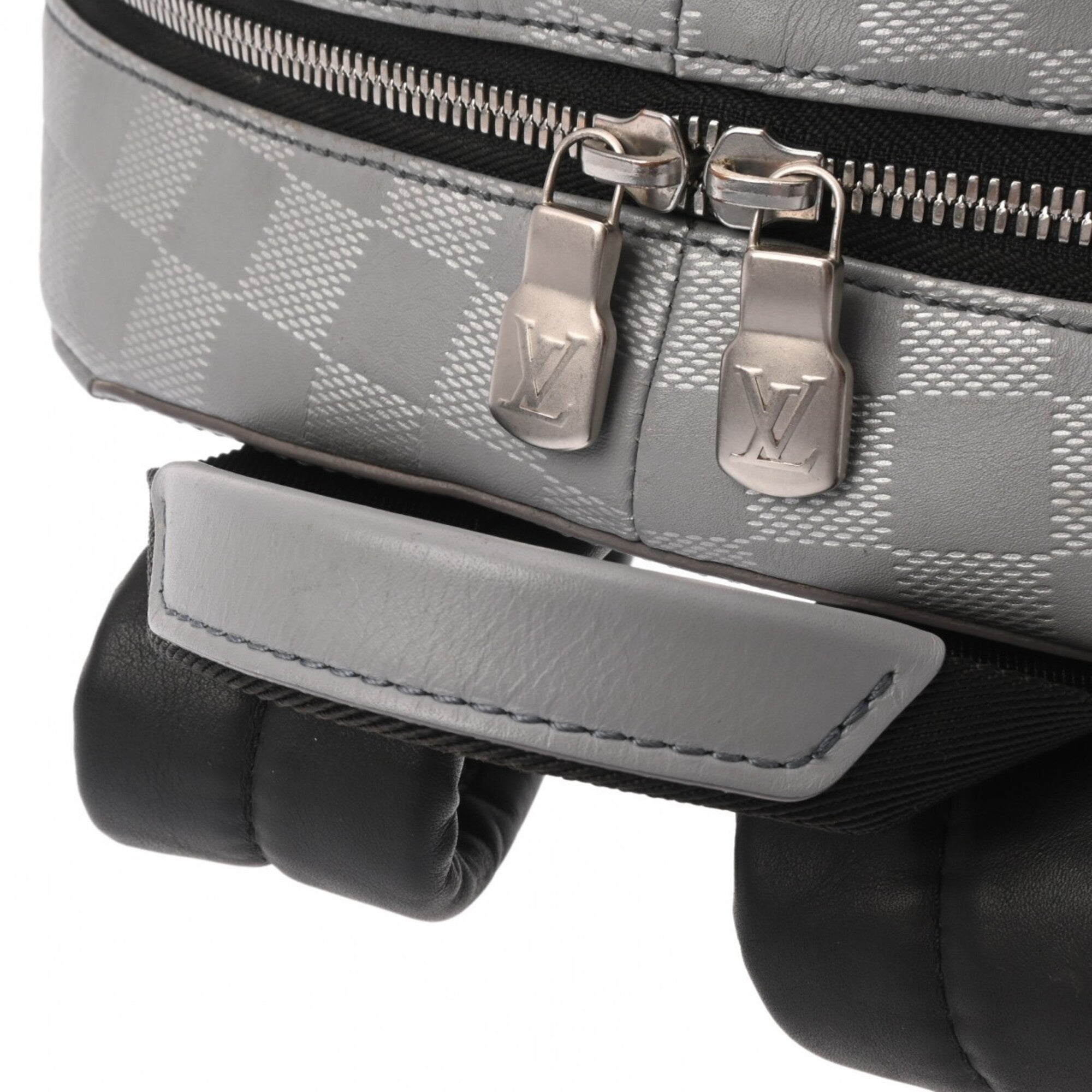 Louis Vuitton Silver Leather Backpack (Pre-Owned)