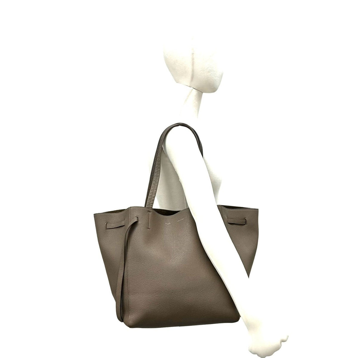Celine Beige Leather Shoulder Bag Tote Bag (Pre-Owned)