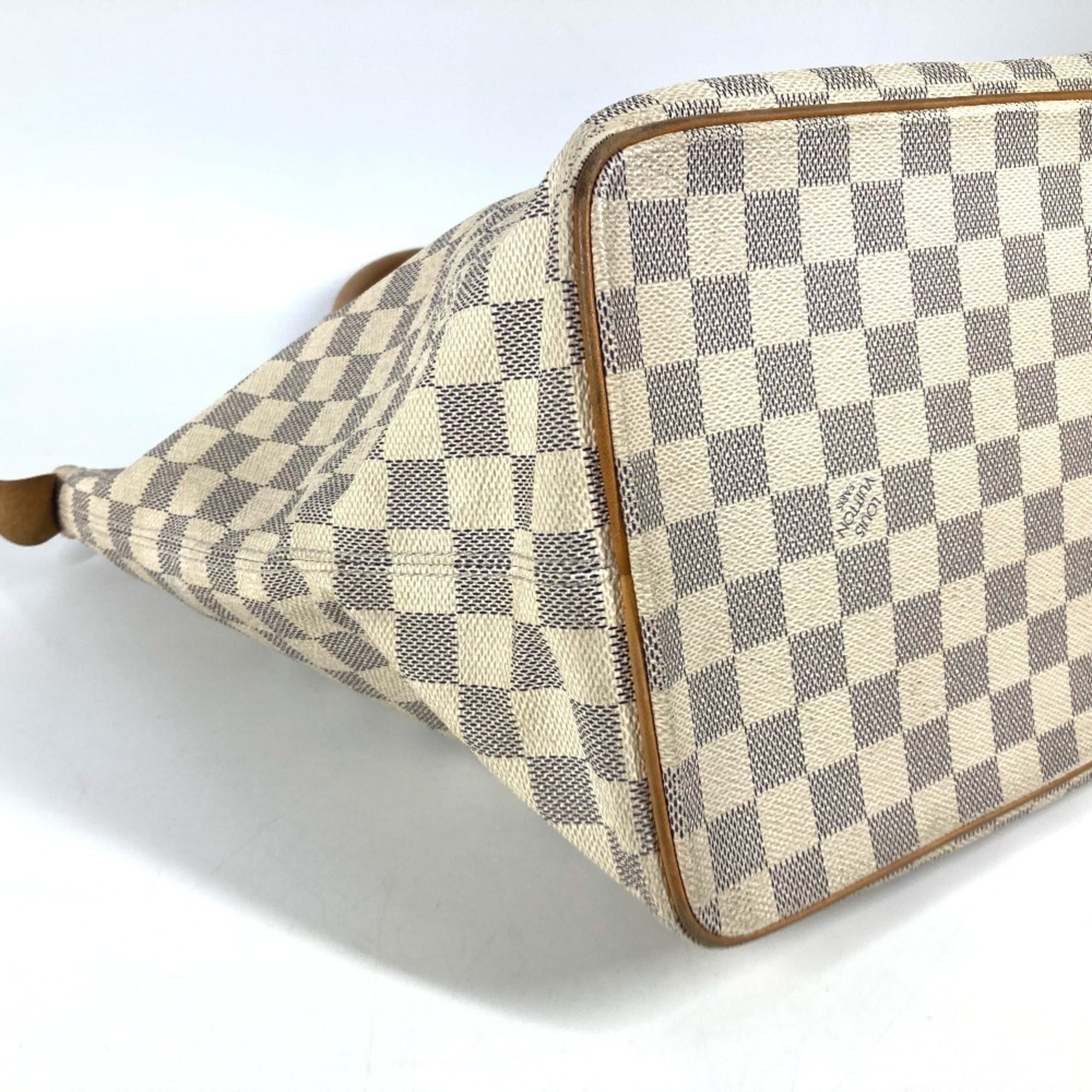 Louis Vuitton White Damier Azur Shoulder Bag Tote Bag (Pre-Owned)