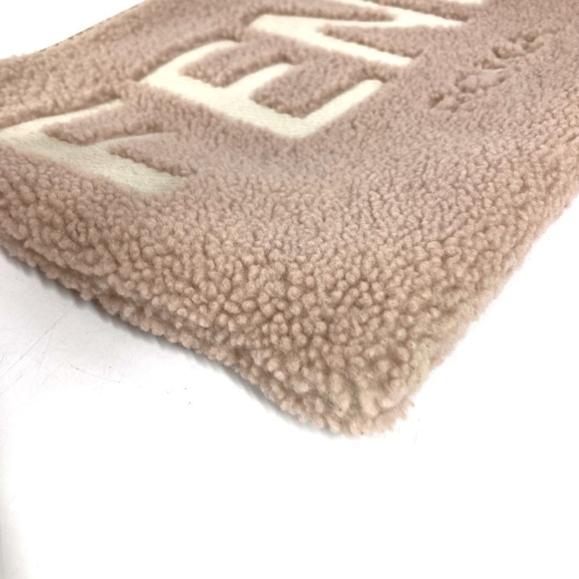 Fendi Pink Beige Fur Leather Clutch Bag Handbag Pouch (Pre-Owned)