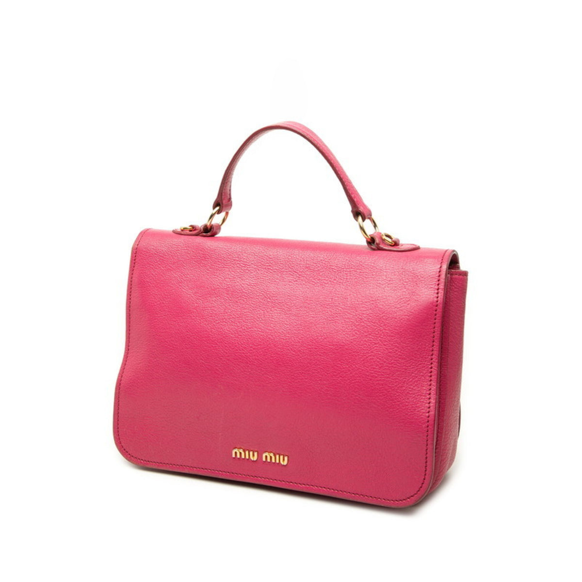 Miu Miu Pink Leather Handbag Shoulder Bag (Pre-Owned)