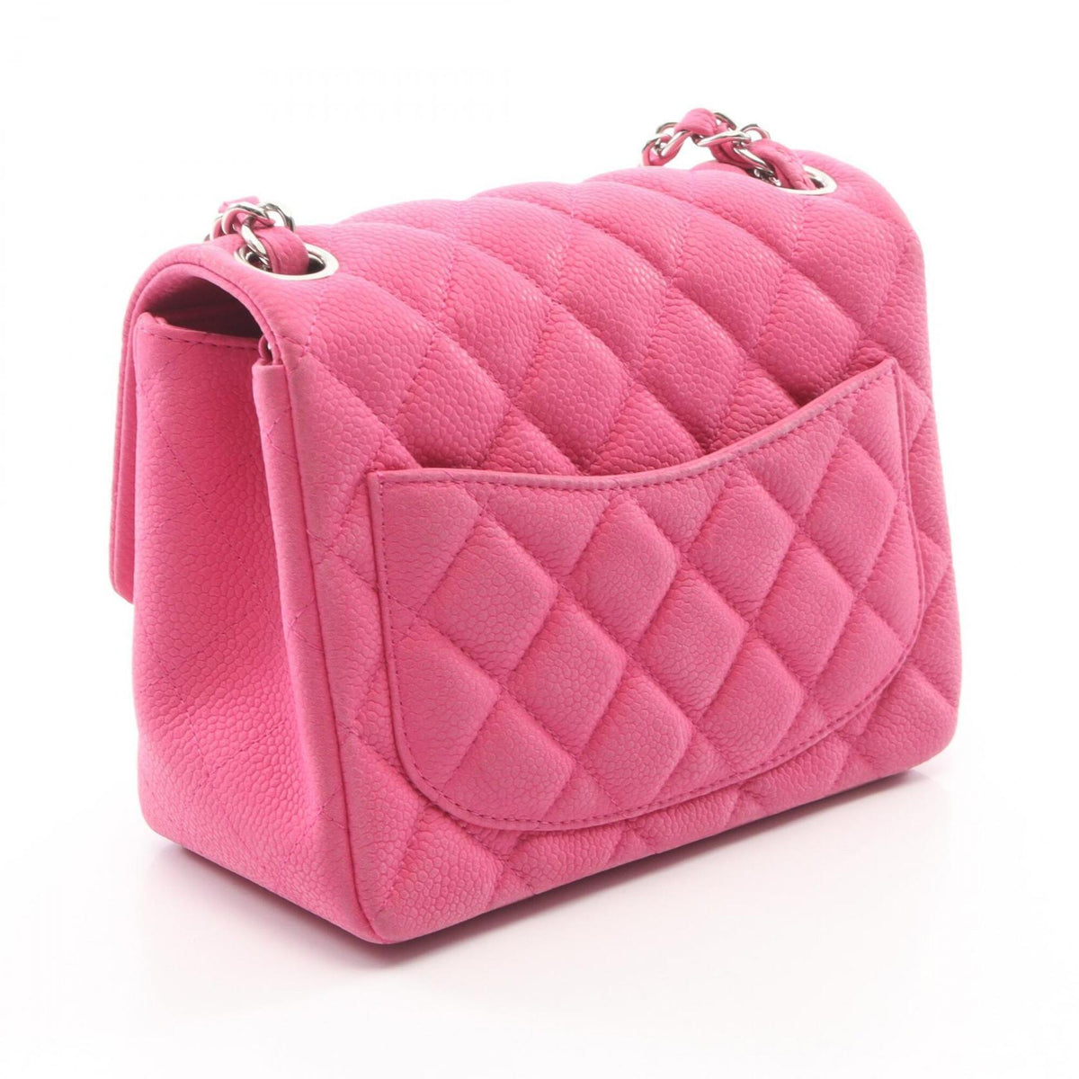 Chanel Pink Grained Calfskin Handbag Shoulder Bag (Pre-Owned)