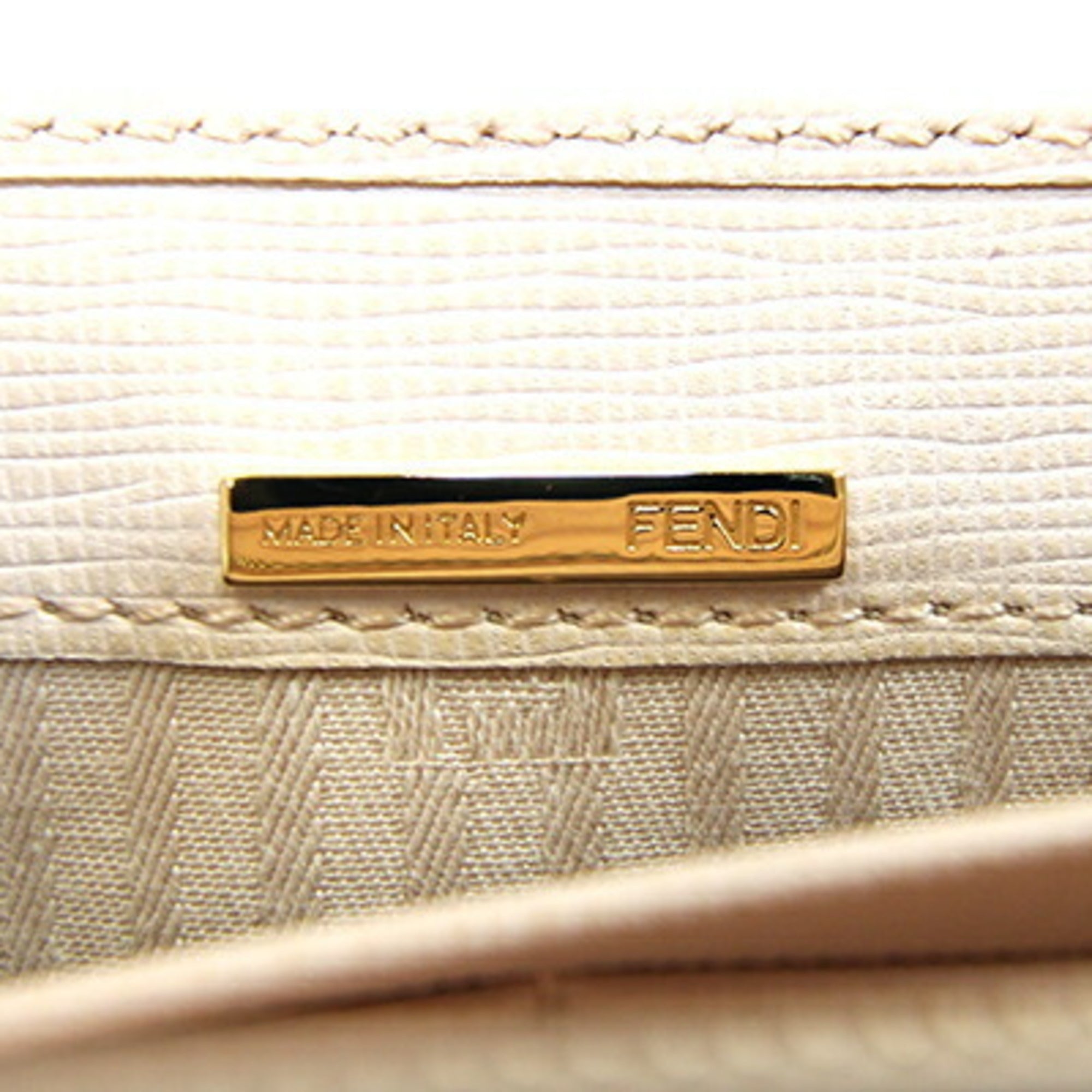Fendi Baby Pink Light Blue Leather Long Wallet (Bi-Fold) (Pre-Owned)