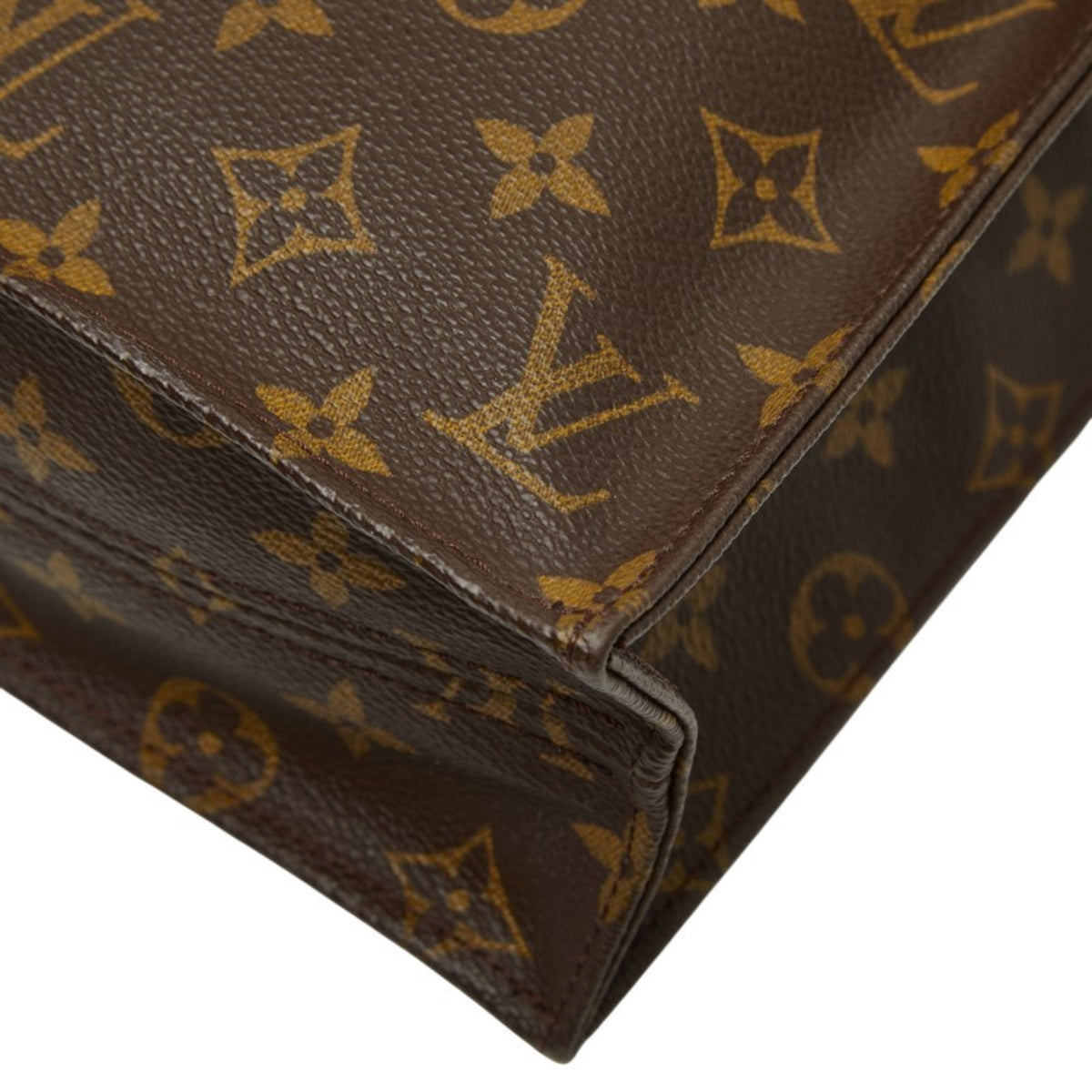 Louis Vuitton Brown Pvc Leather Handbag Tote Bag (Pre-Owned)