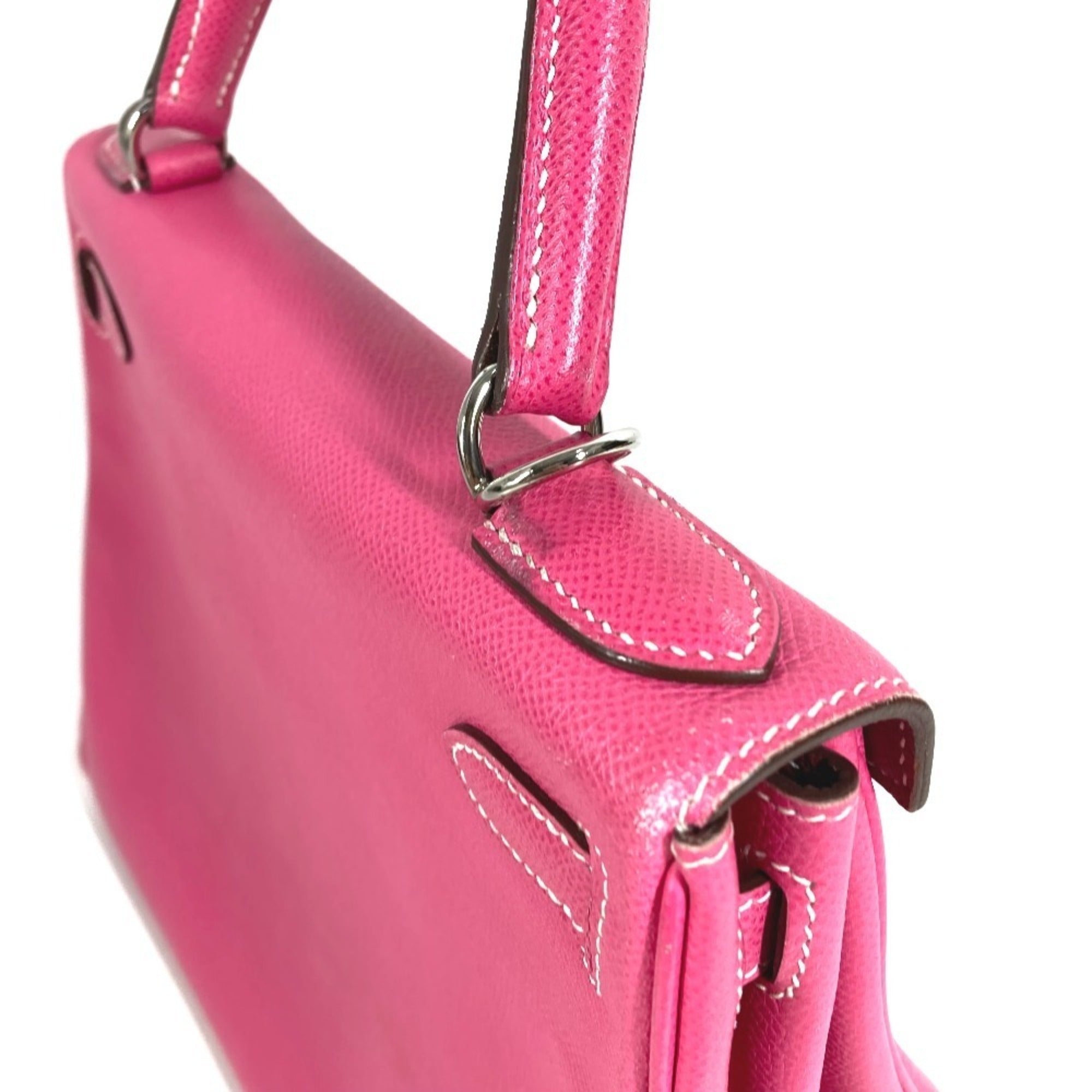 Hermes Pink Epsom Leather Handbag Shoulder Bag (Pre-Owned)