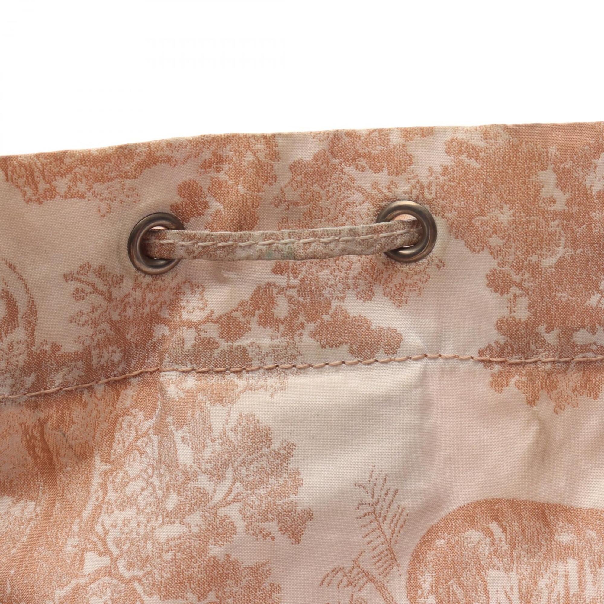 Christian Dior Pink White Nylon Leather Handbag (Pre-Owned)